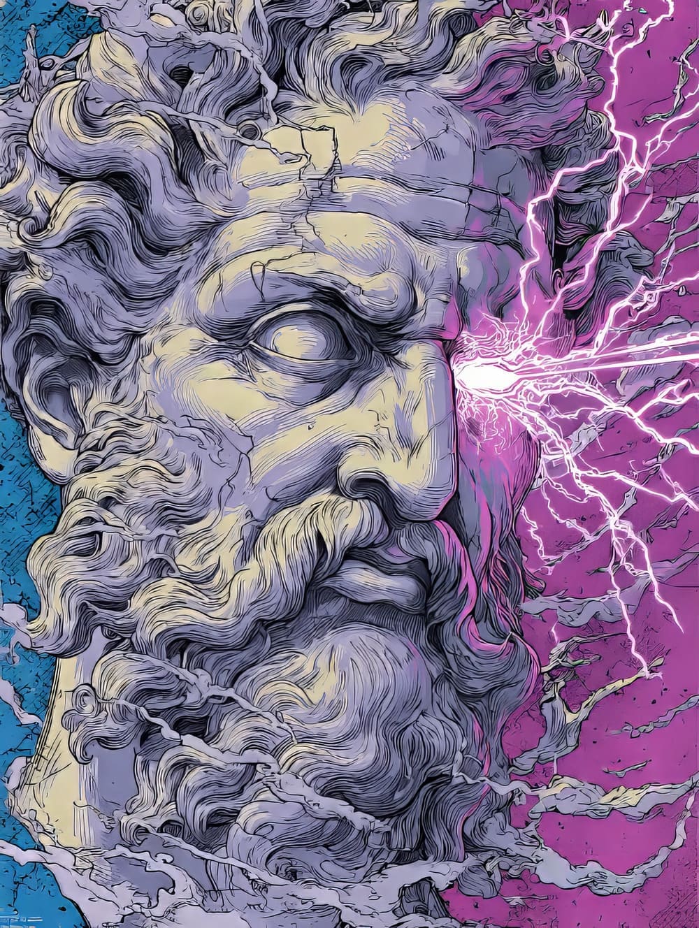 Tableau Zeus Eclairs Lazers