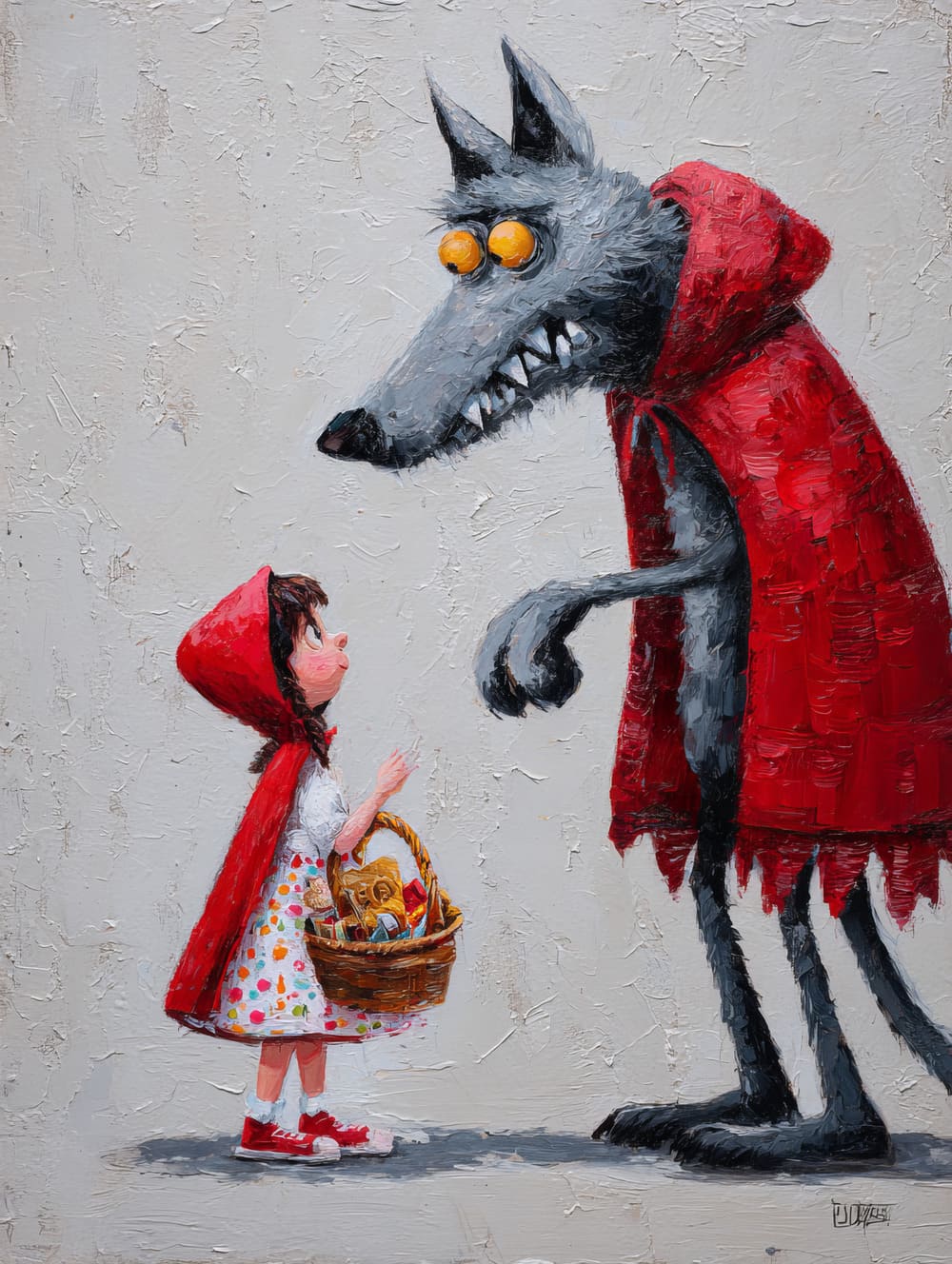Tableau Le Petit Chaperon Rouge Ravitaille le Loup