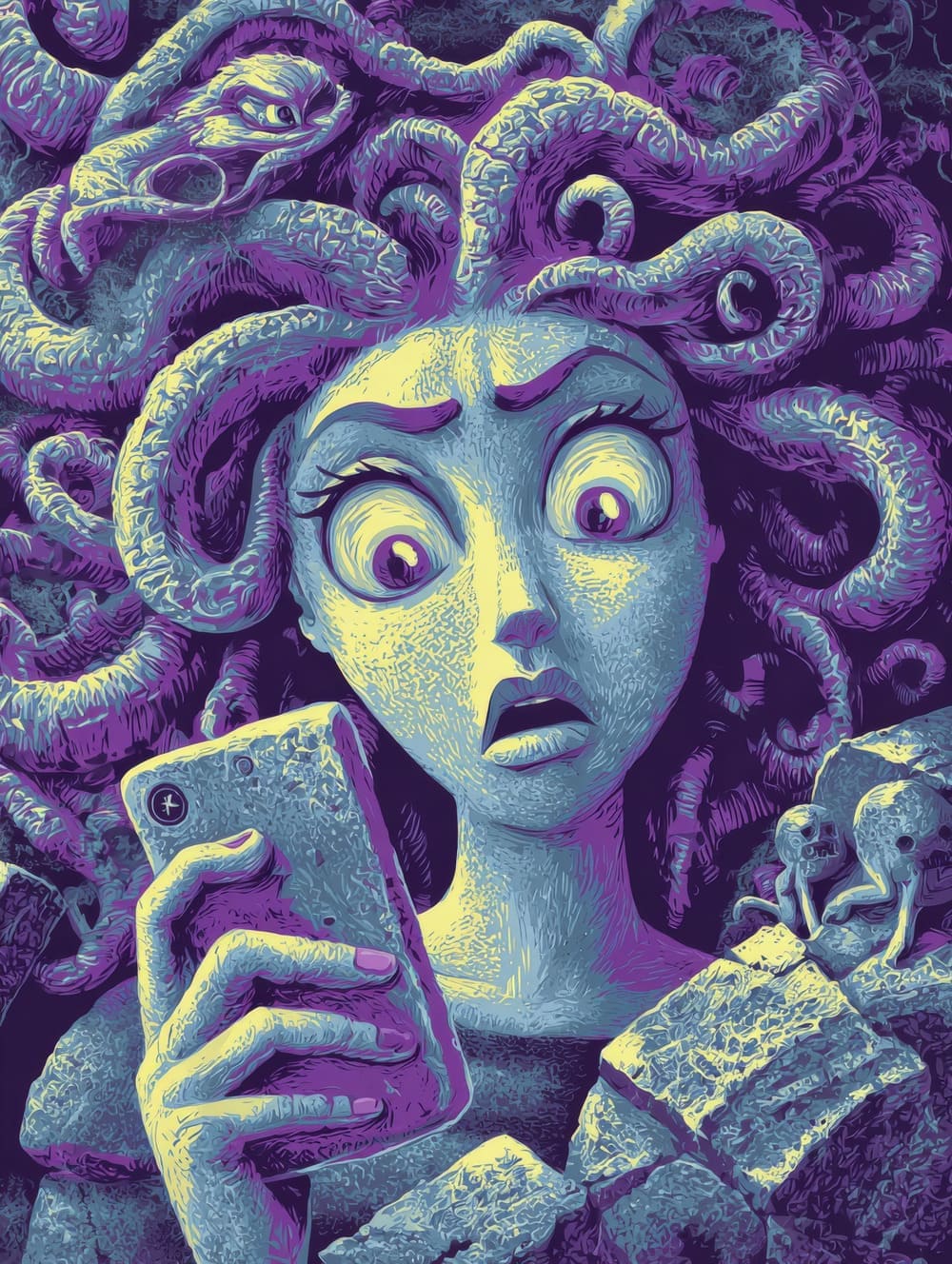 Tableau Médusa - Le Selfie de Pierre