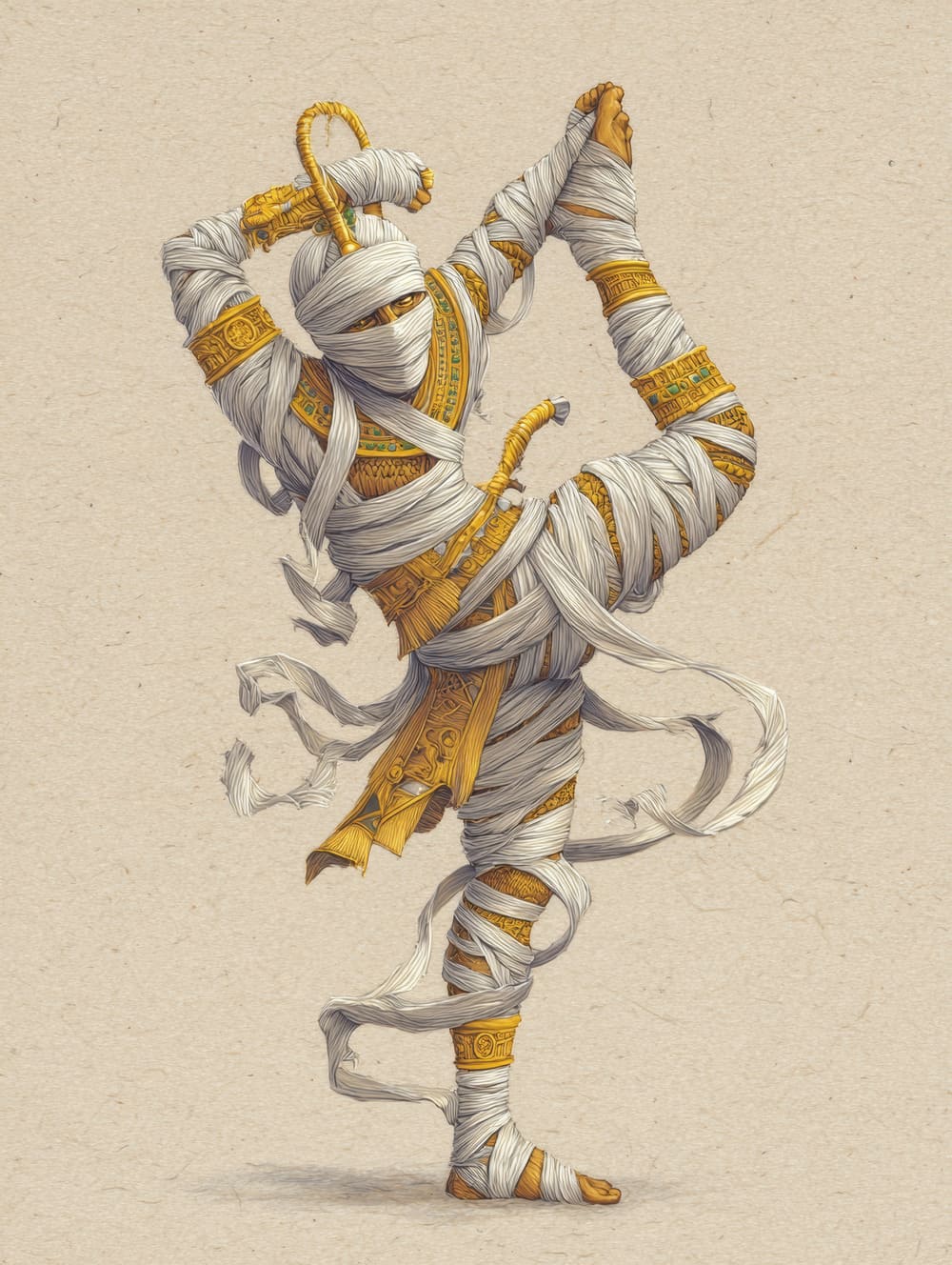 Tableau Osiris Fait du Yoga