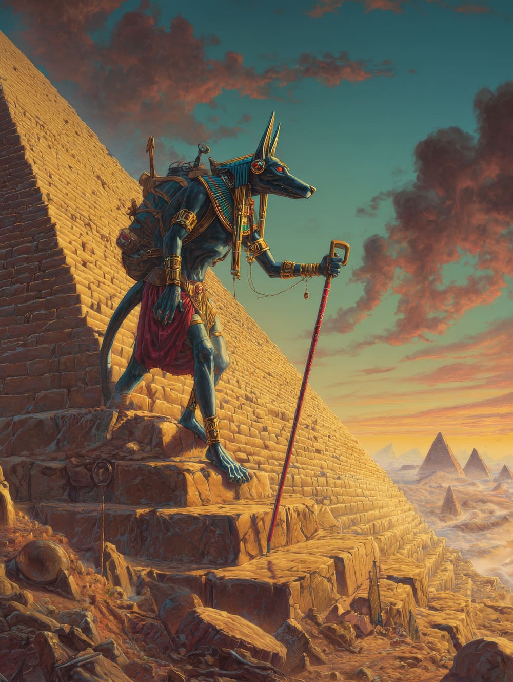 Tableau Anubis Recherche des Métaux Précieux