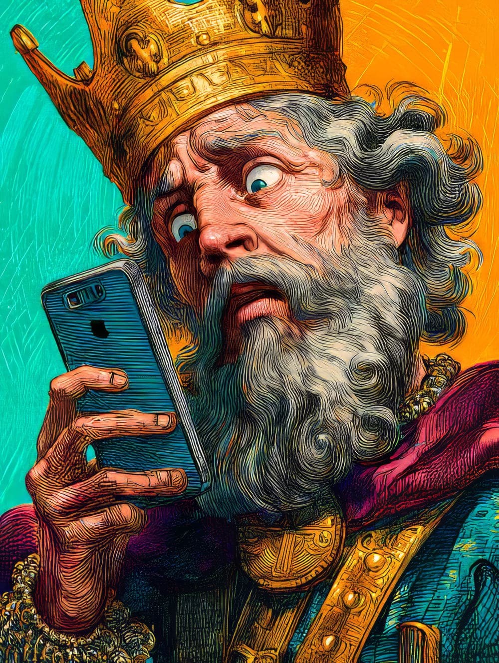 Tableau Charlemagne Découvre le Smartphone