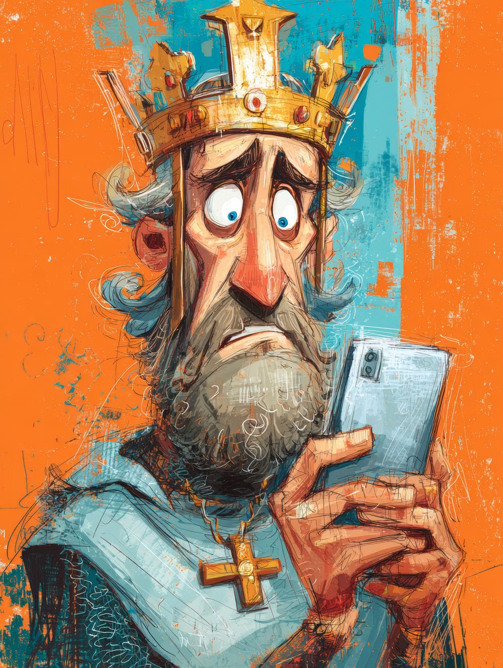 Tableau Charlemagne Découvre le Smartphone – Image 2