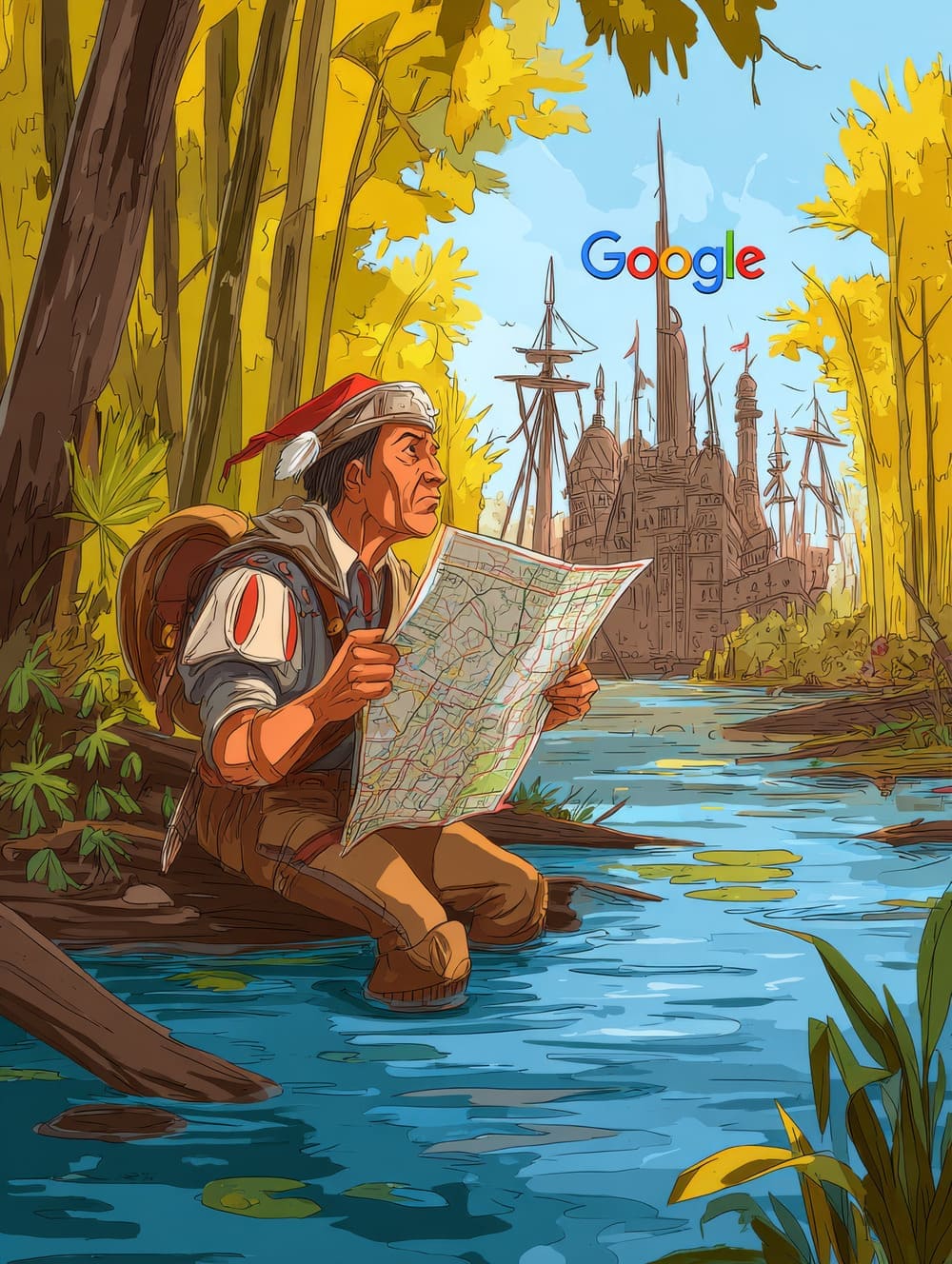 Tableau Christophe Colomb s'aide de Google Maps