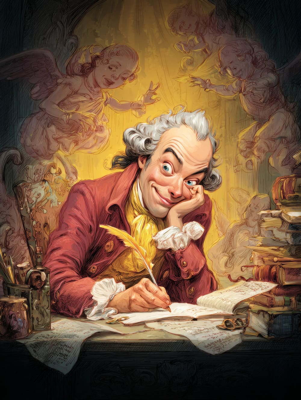 Tableau Le Marquis de Sade Ecrit des Cochonneries