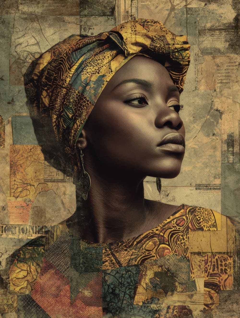 Tableau Africain Vintage