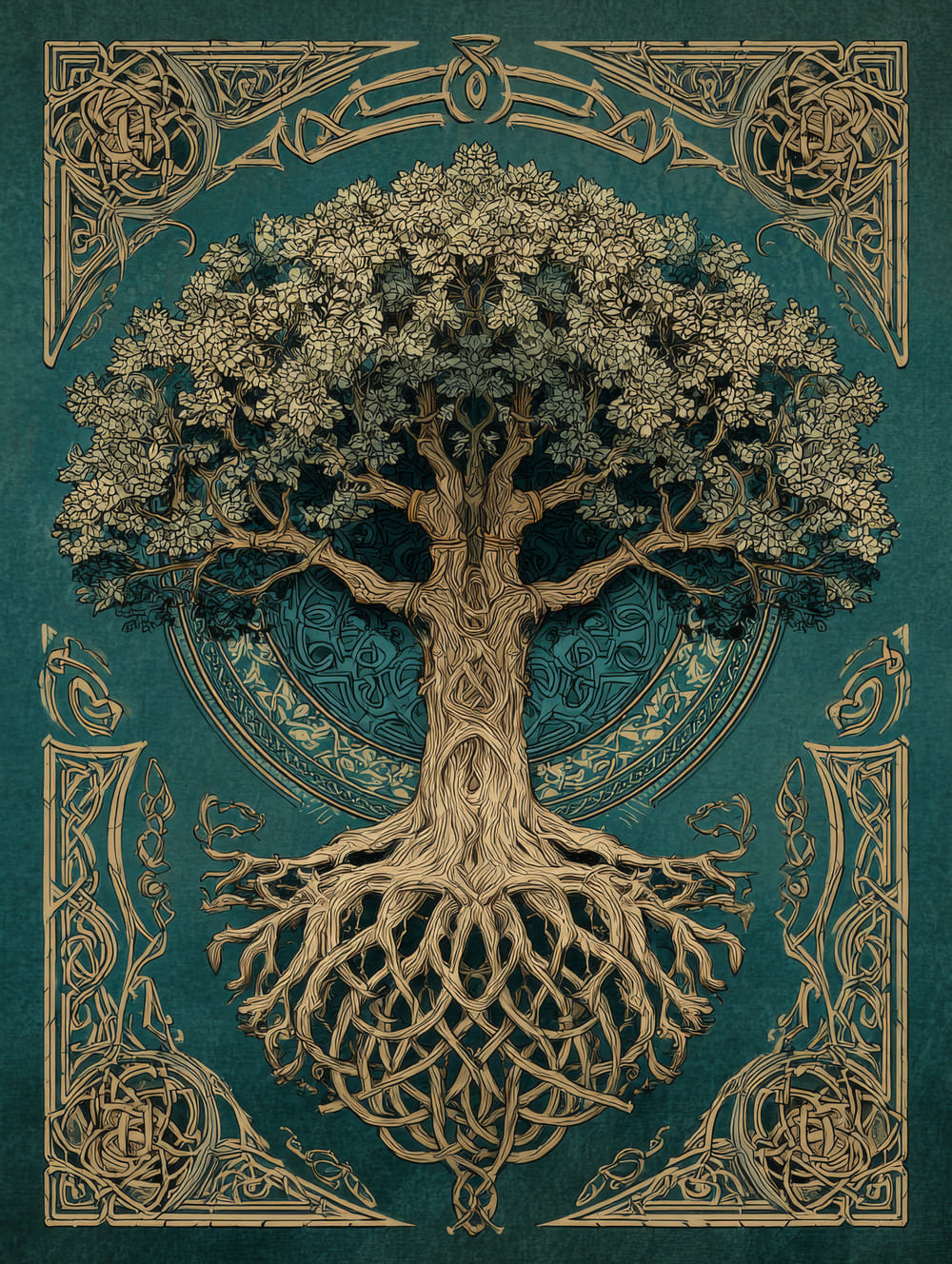 Tableau Arbre De Vie Celtique (Ancien & Puissant)