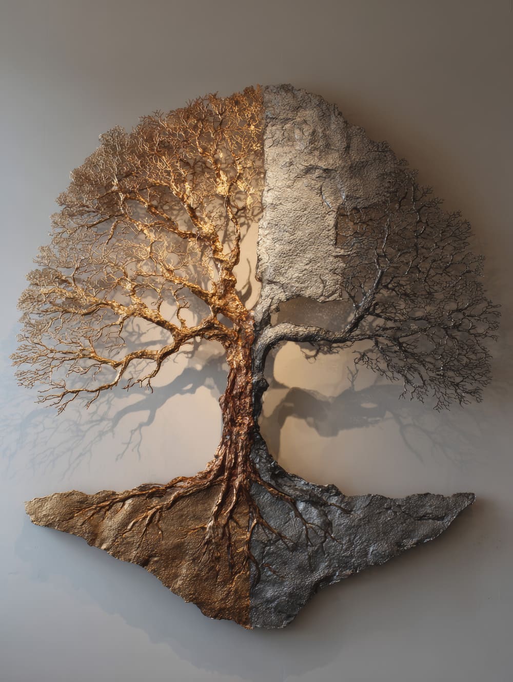 Tableau Arbre De Vie Effet Métal / Sculpture