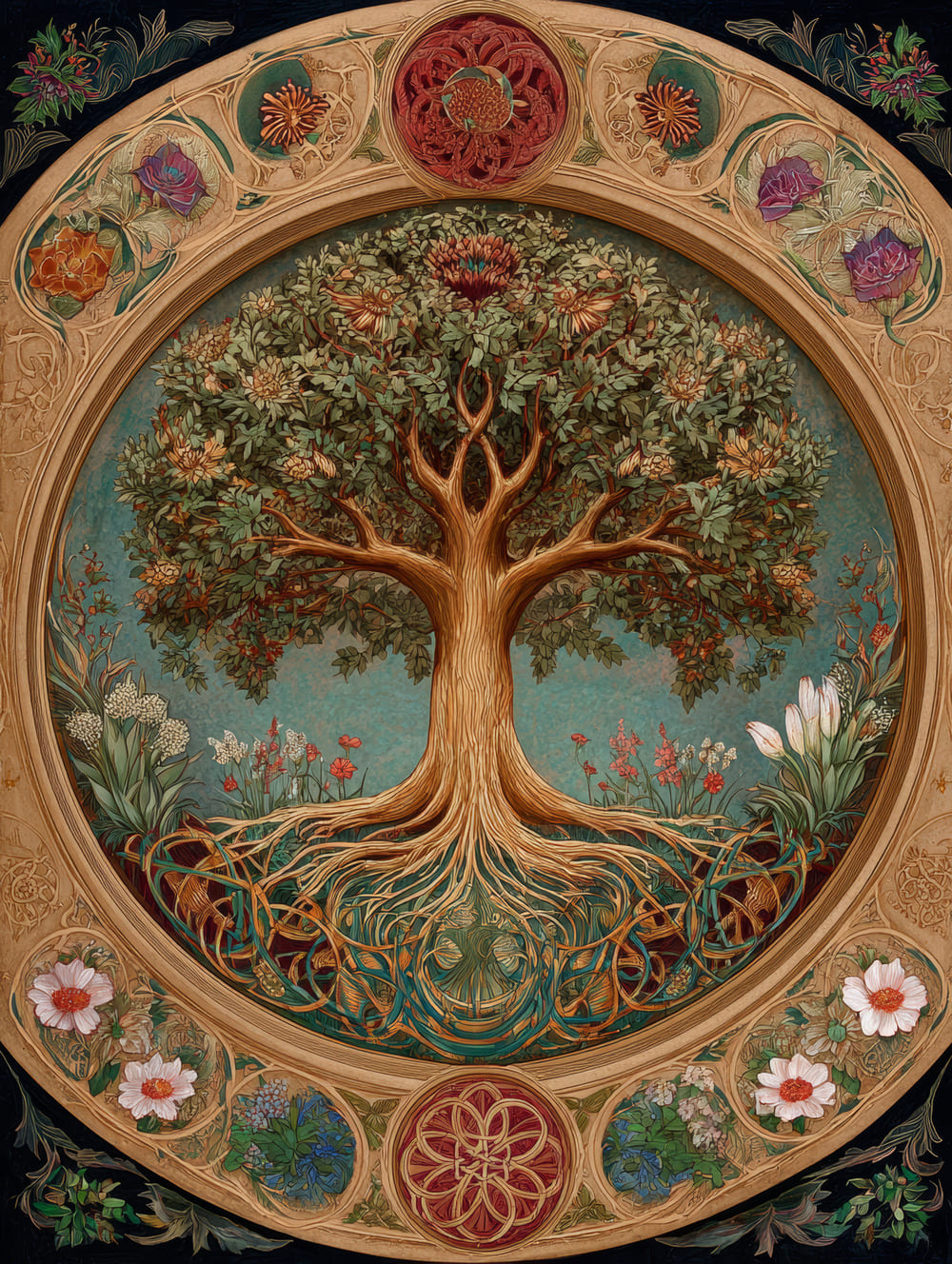 Tableau Arbre De Vie En Cercle (Unité)