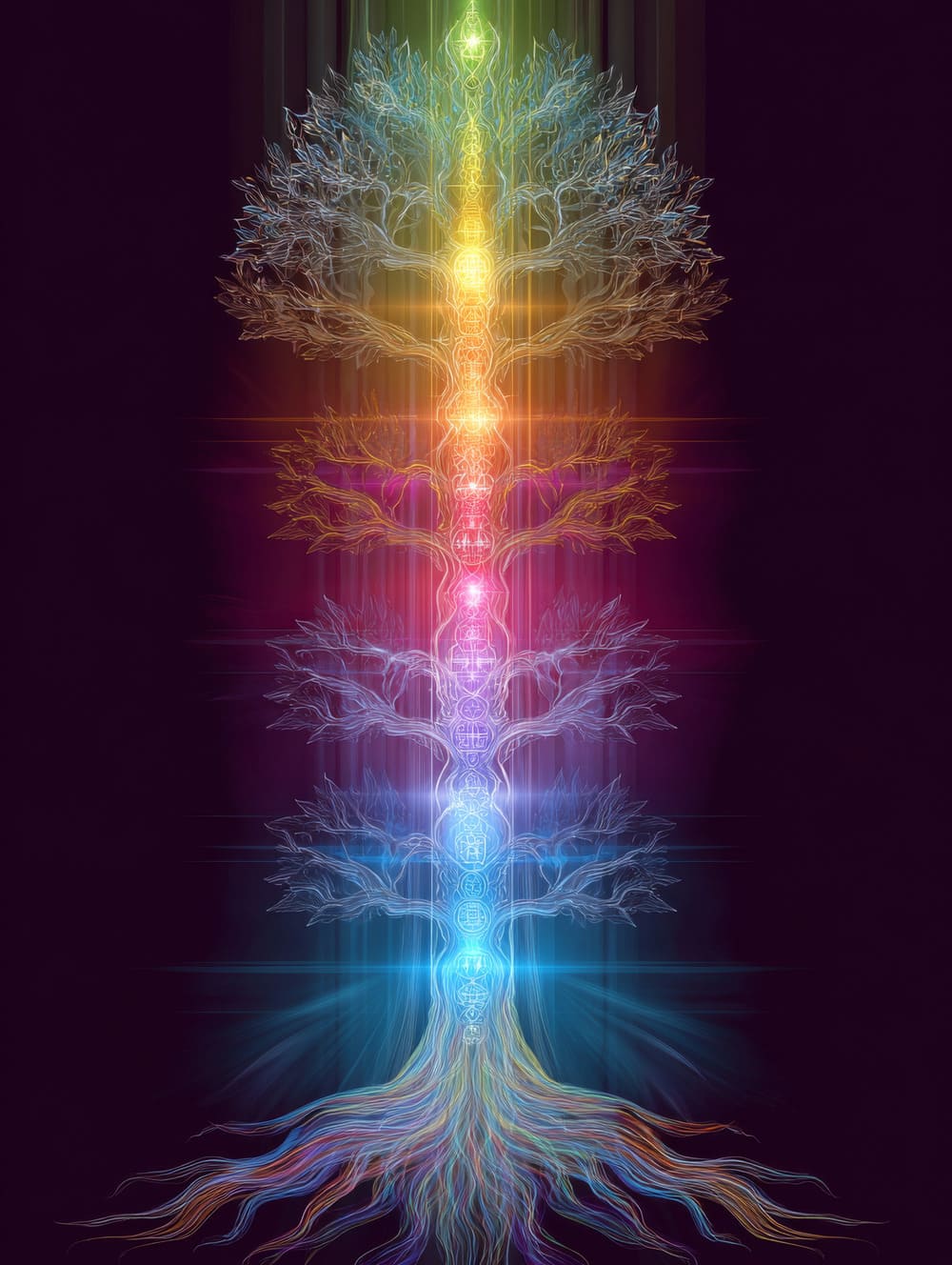 Tableau Arbre De Vie Spirituel (Chakras)