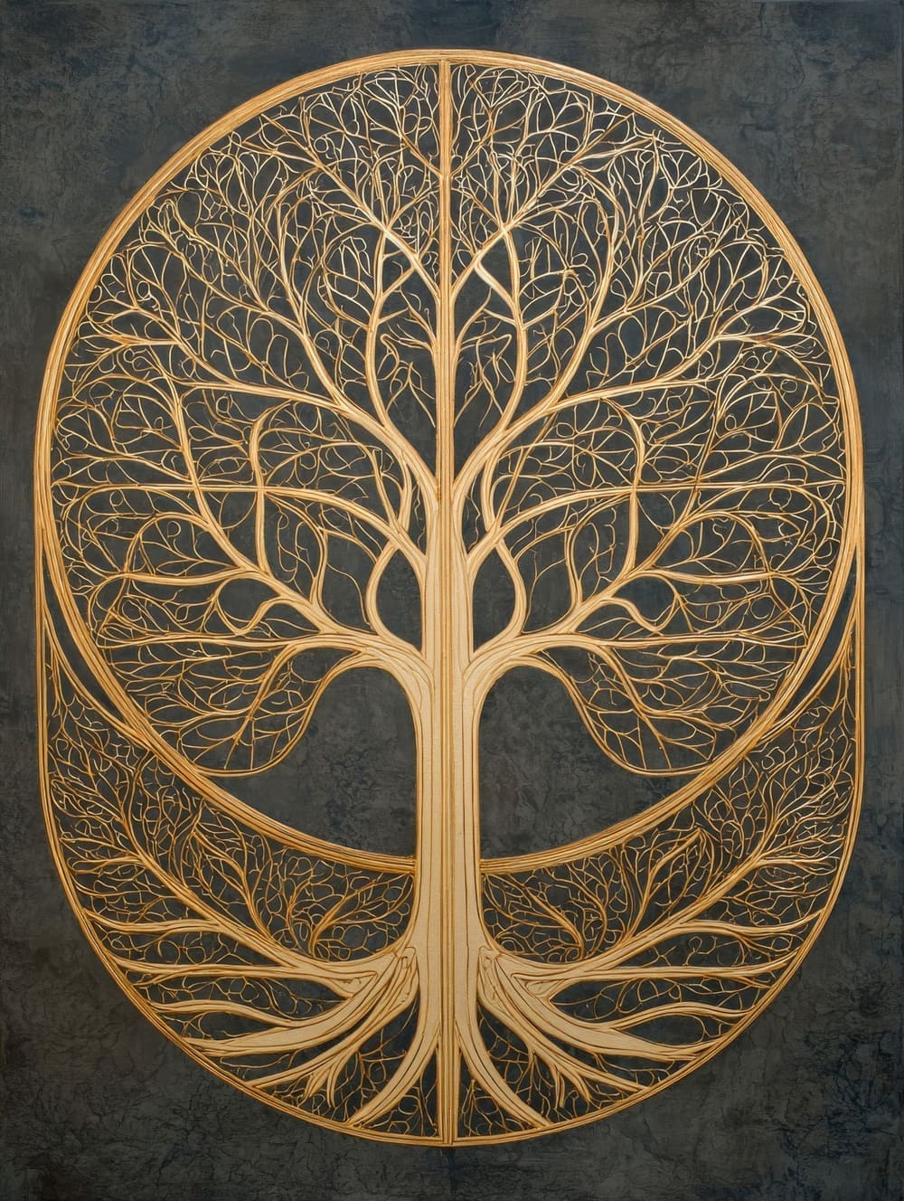 Tableau Arbre de Vie Art Déco