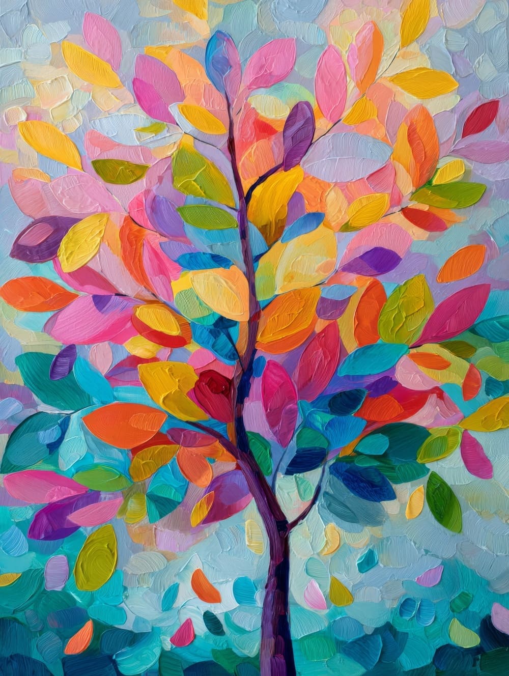 Tableau Arbre de Vie Coloré