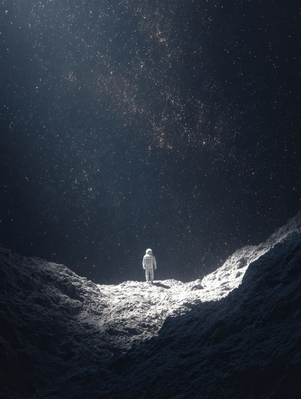 Tableau Astronaute Minuscule Face À L’Espace