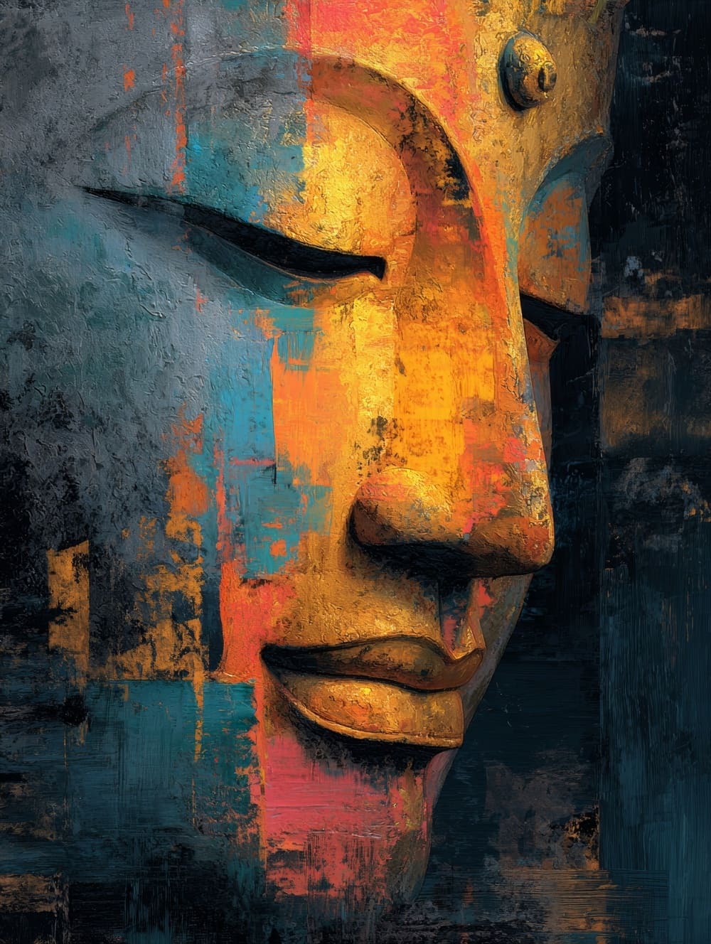 Tableau Bouddha Artistique