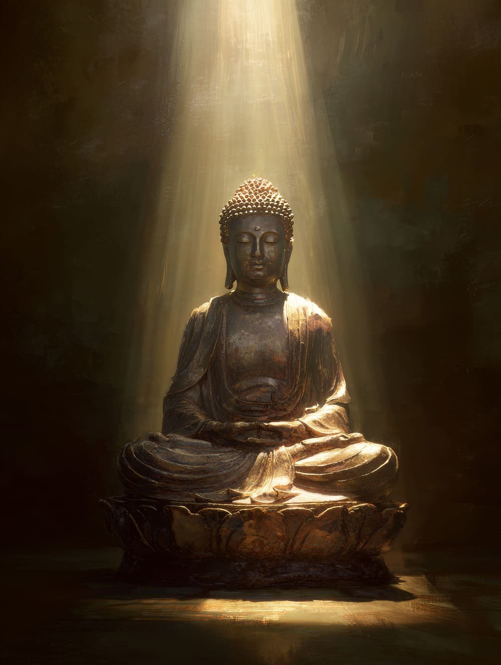 Tableau Bouddha En Lotus (Harmonie)