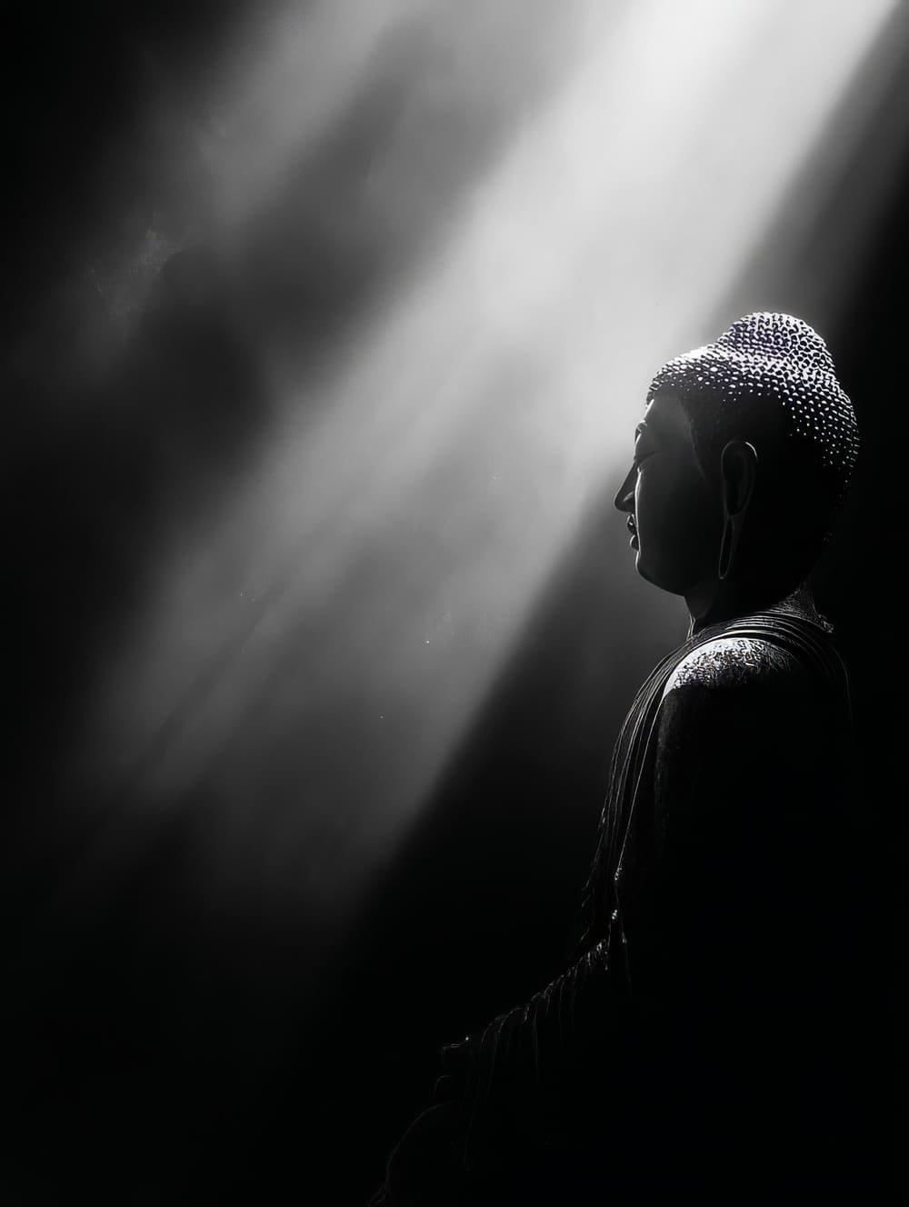 Tableau Bouddha Lumière & Ombre (Clair-Obscur)