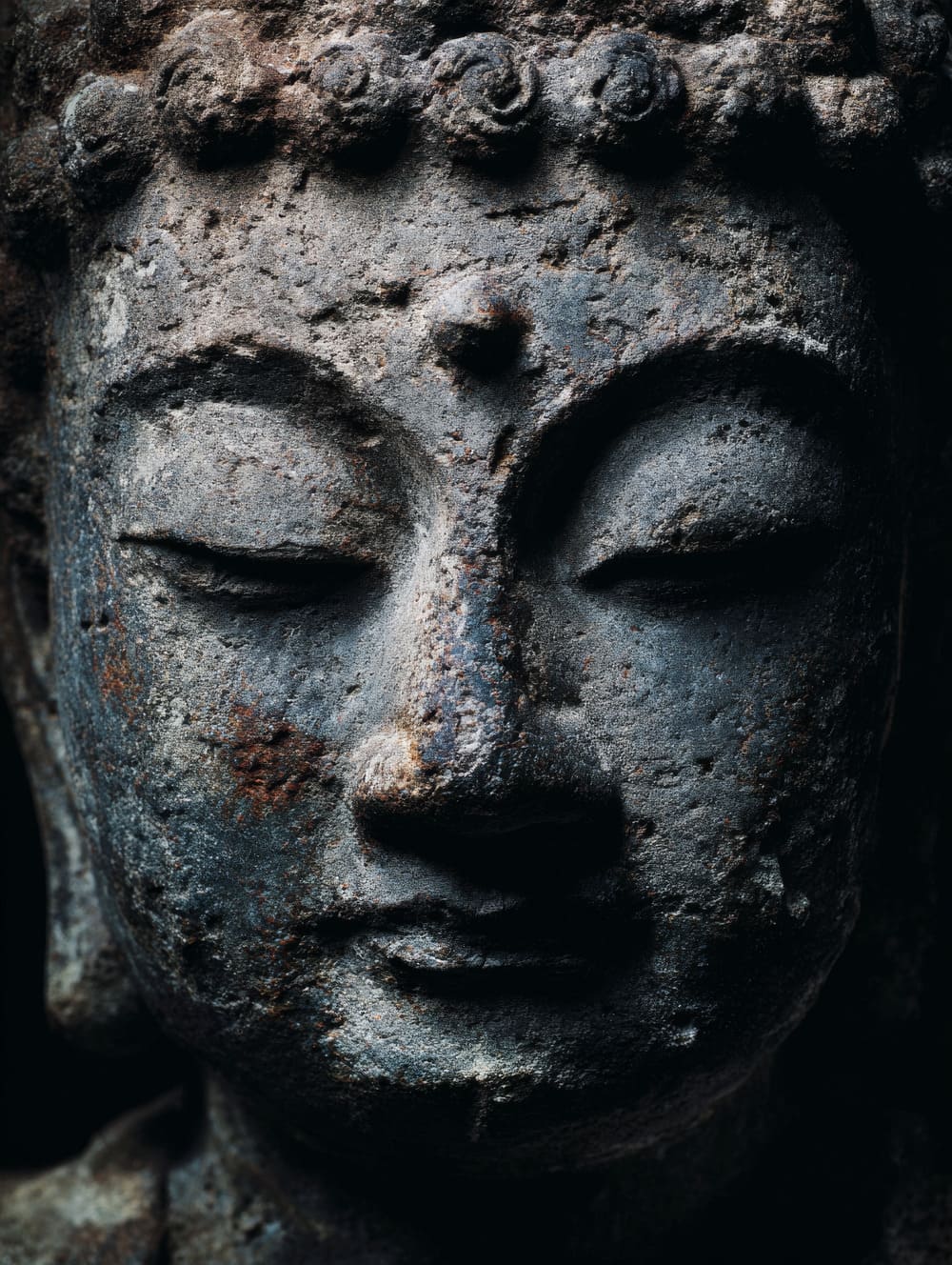 Tableau Bouddha Pierre / Statue Ancienne