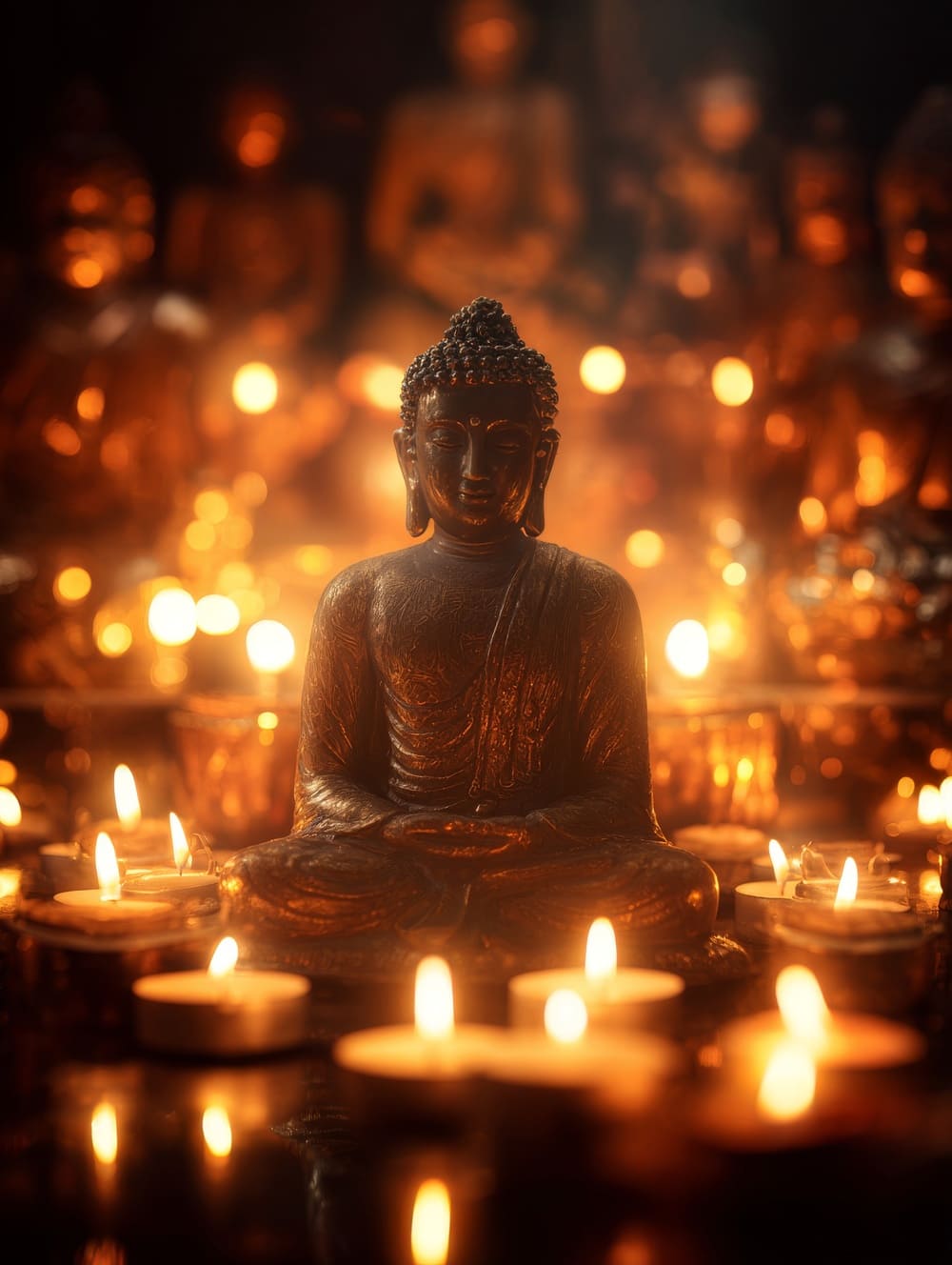 Tableau Bouddha et Bougies