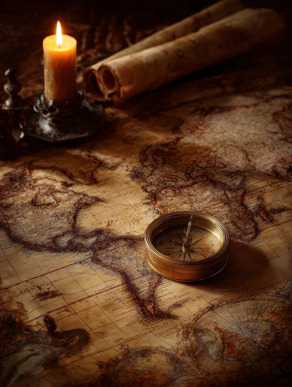 Tableau Carte du Monde Baroque