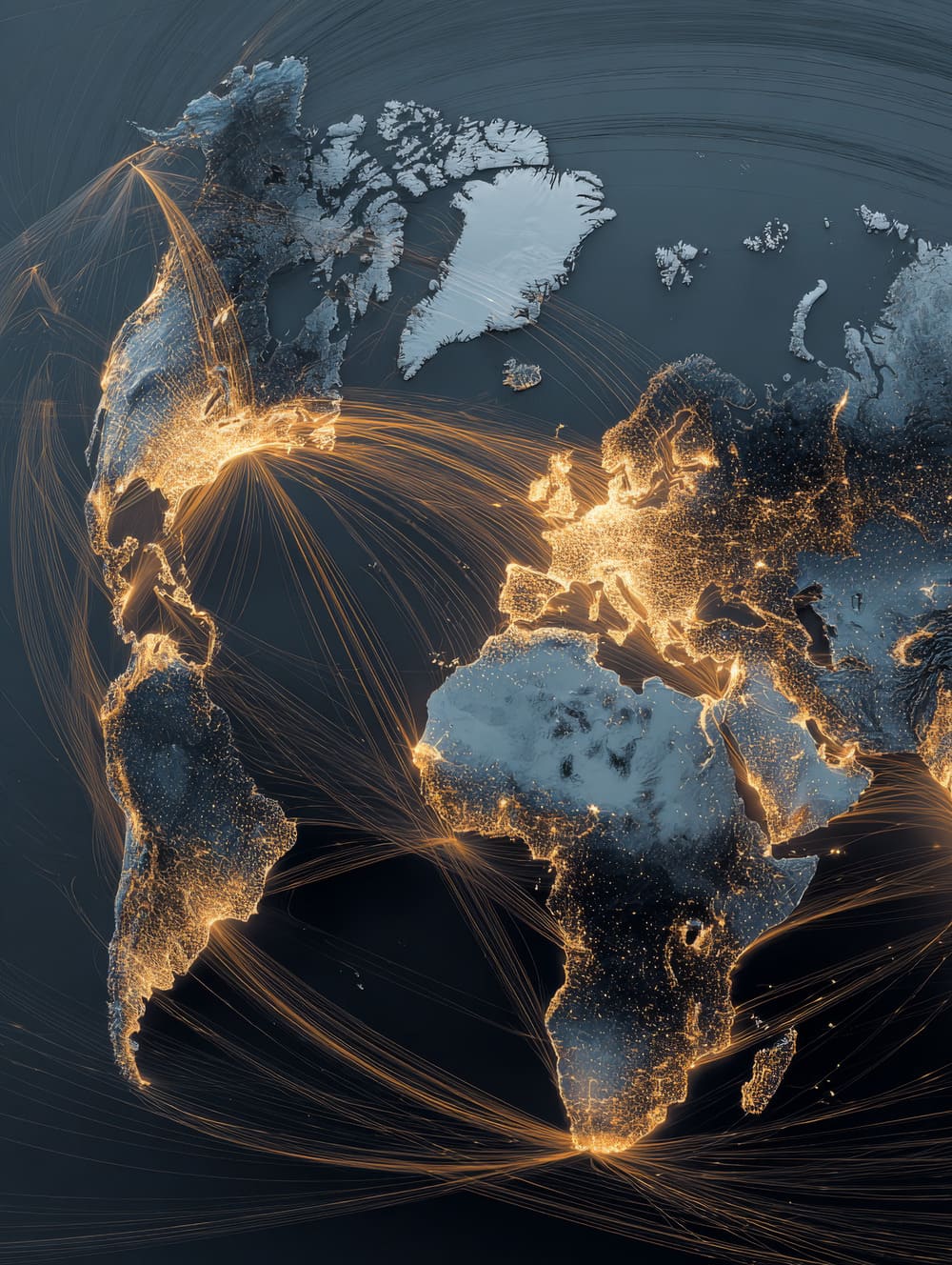 Tableau Carte du Monde Voyage Lignes Aériennes