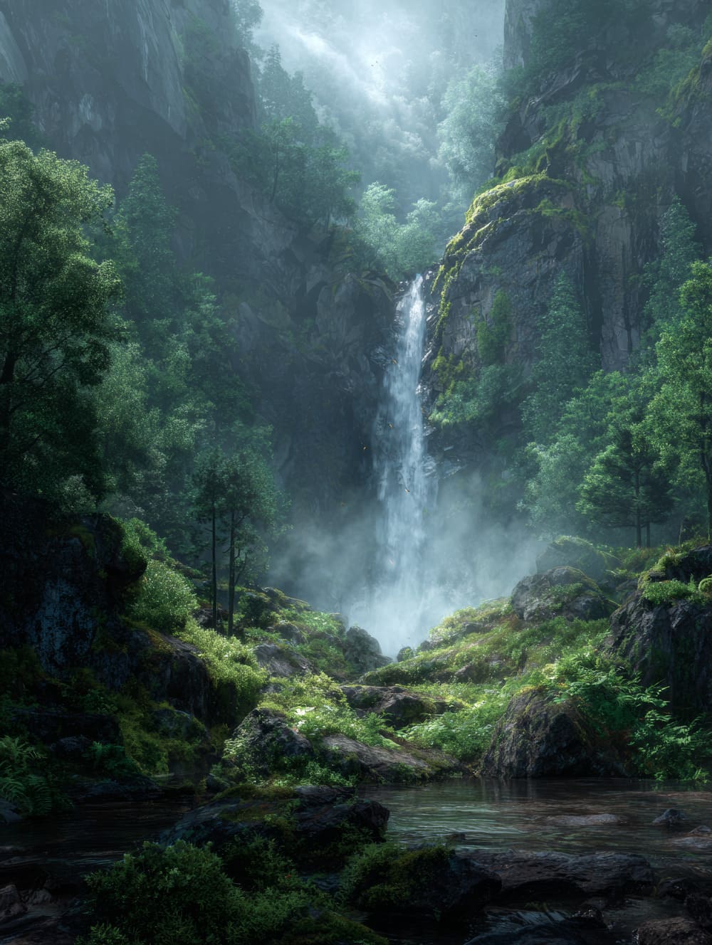 Tableau Cascades Japonaises