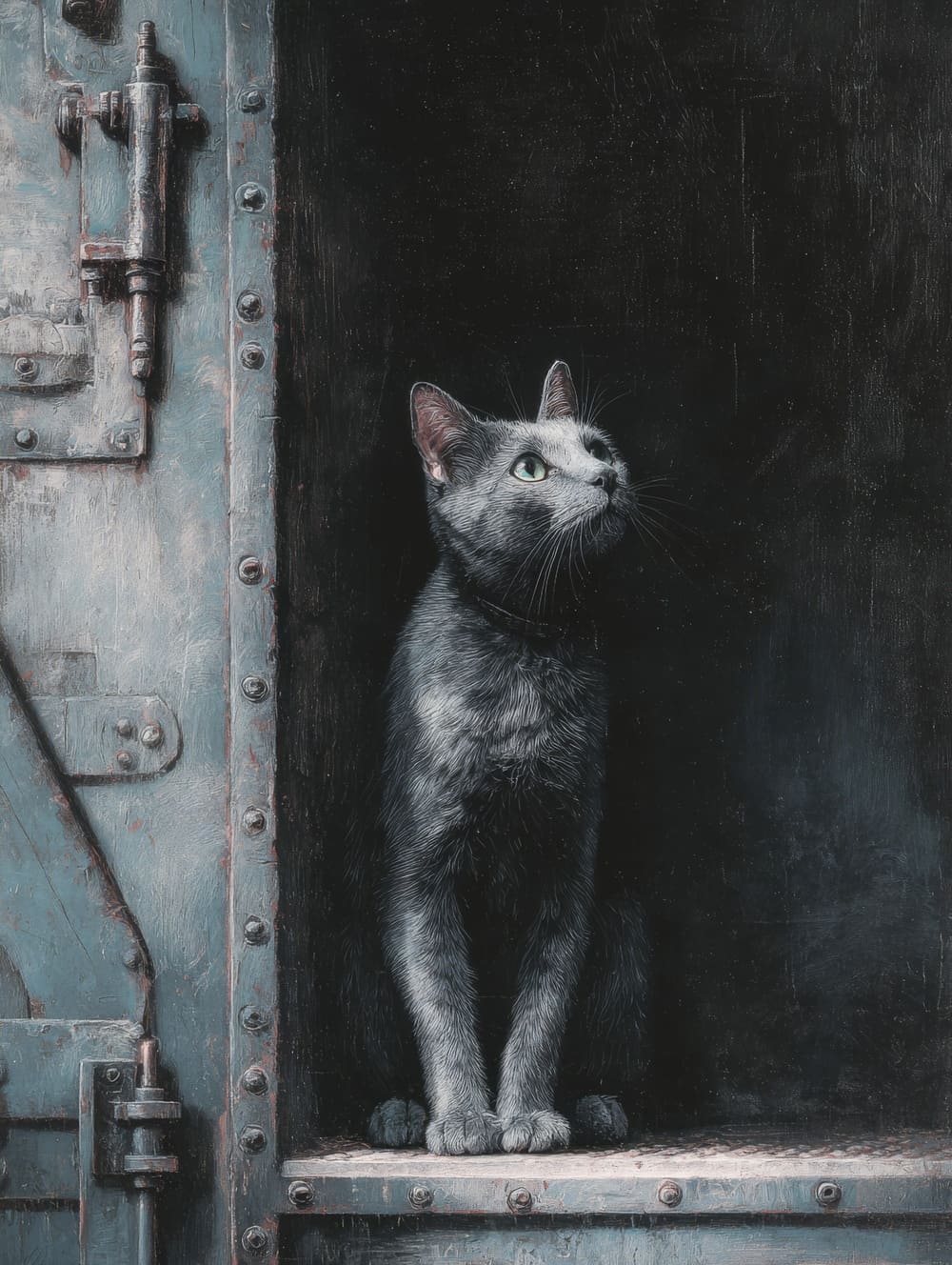 Tableau Chat Style Industriel