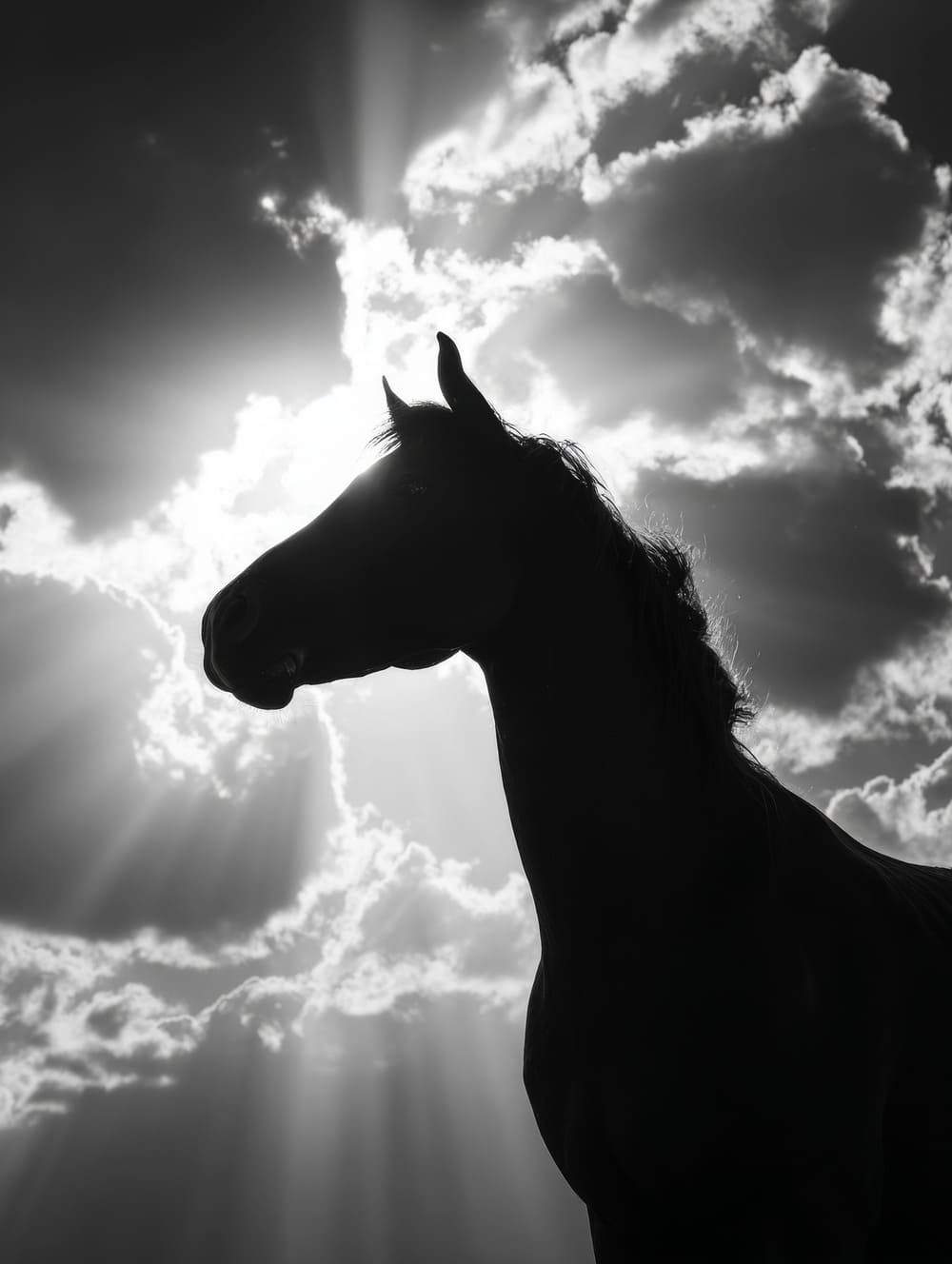 Tableau Cheval En Contre-Jour