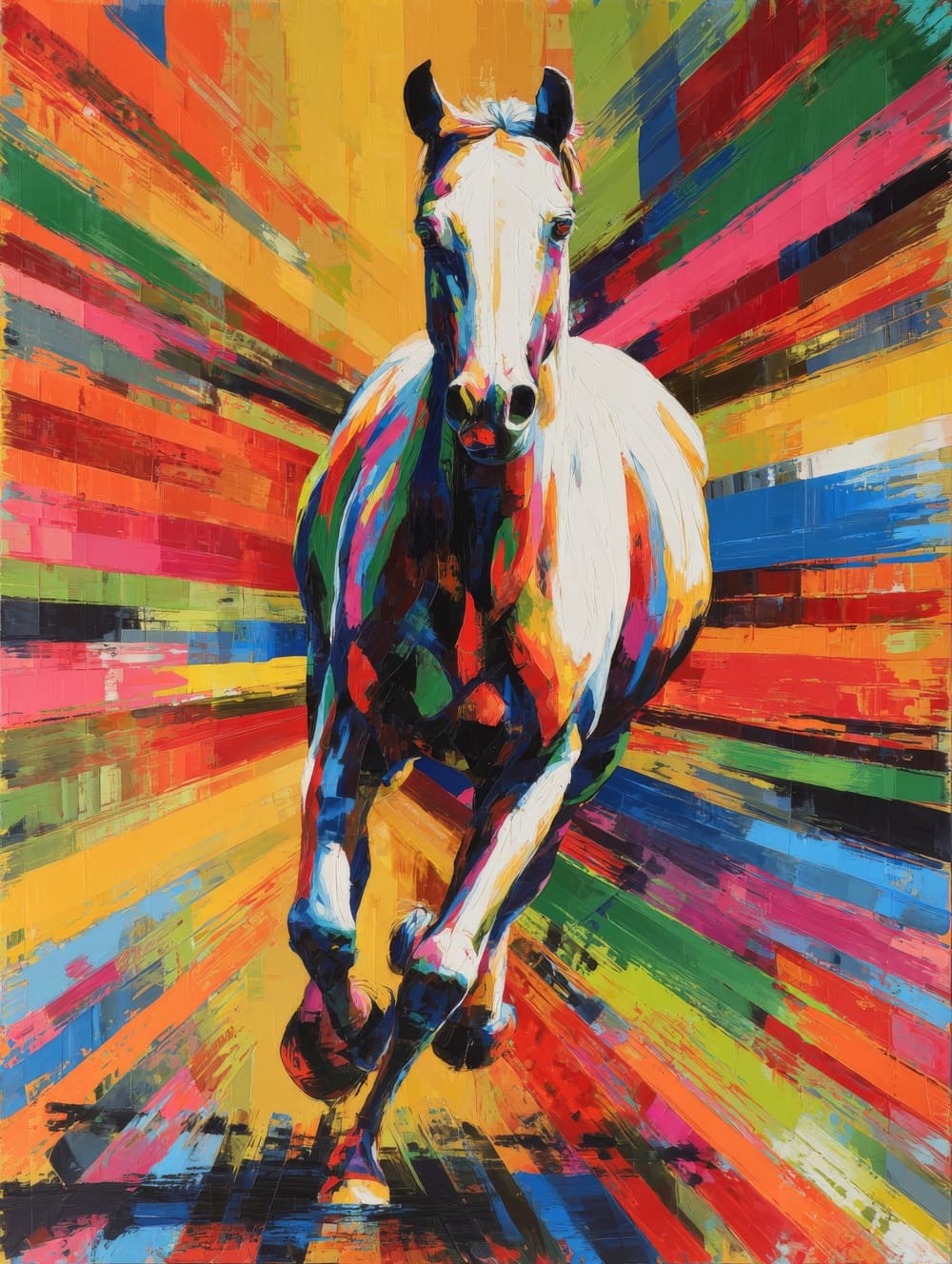 Tableau Cheval Pop Art