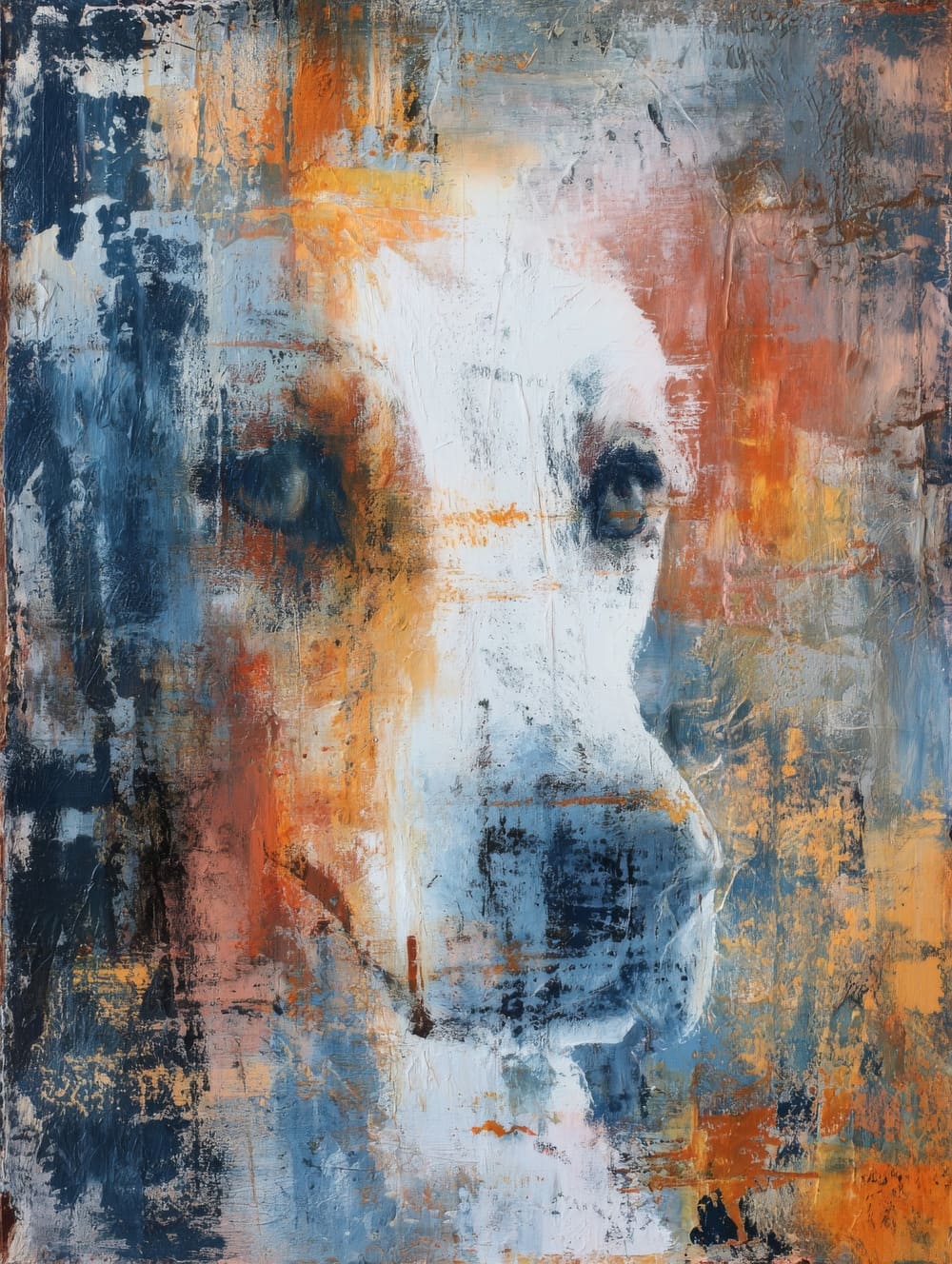 Tableau Chien Abstrait