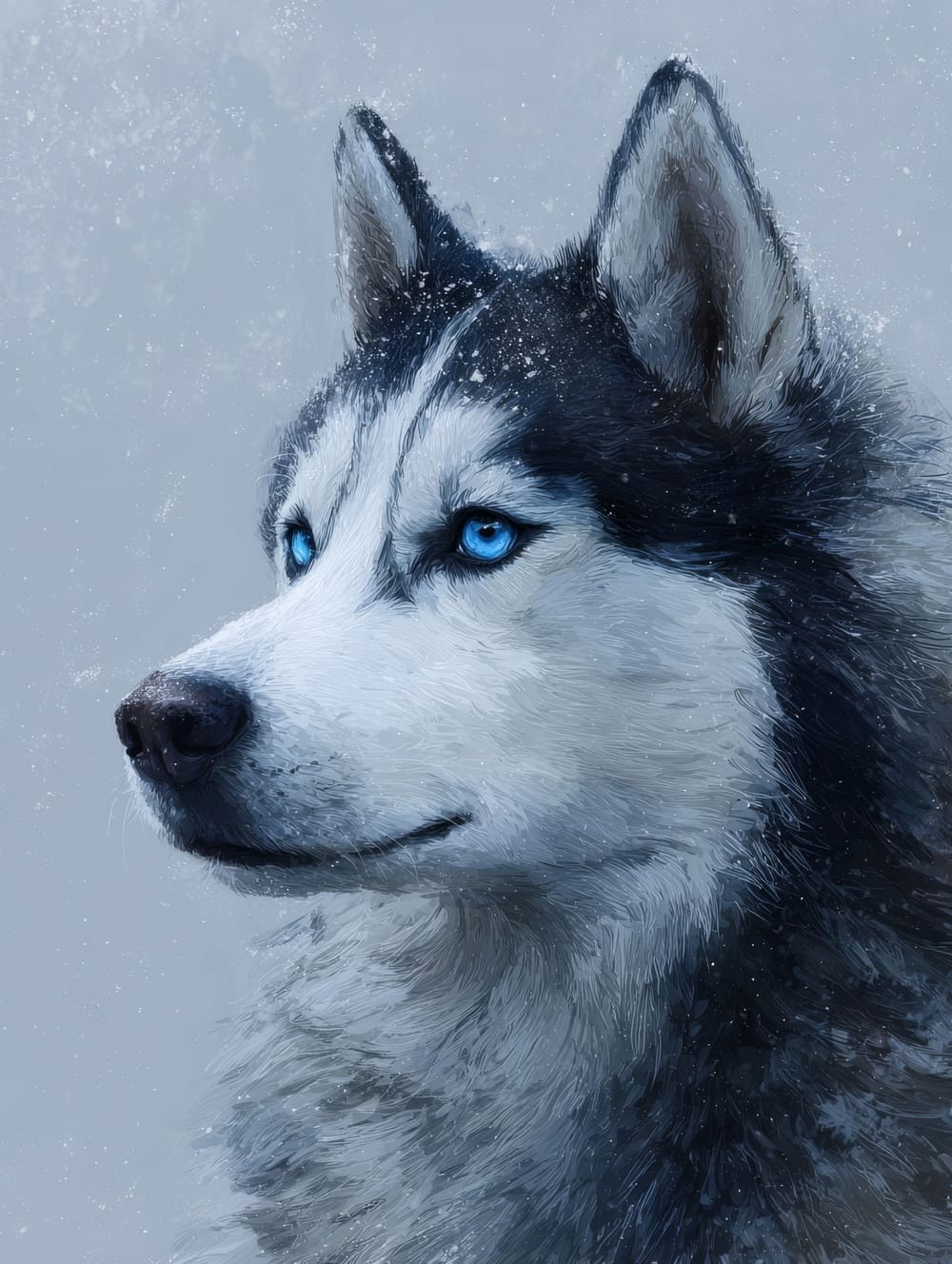 Tableau Chien Husky