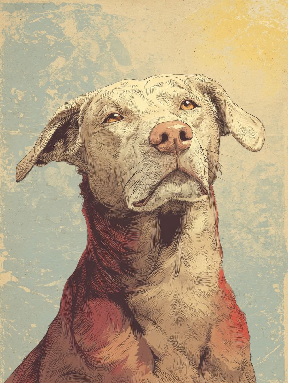 Tableau Chien Vintage