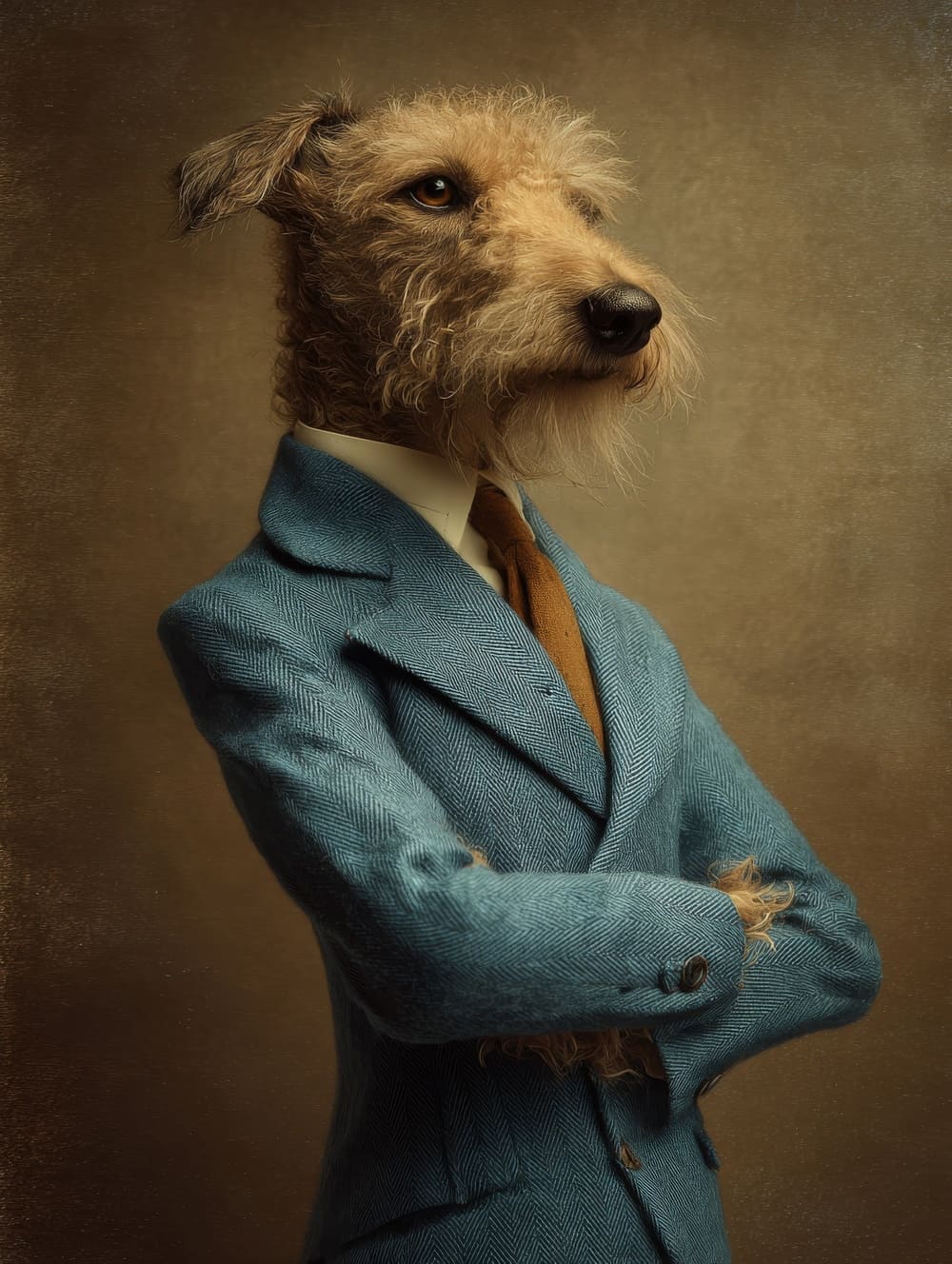 Tableau Chien en Costume