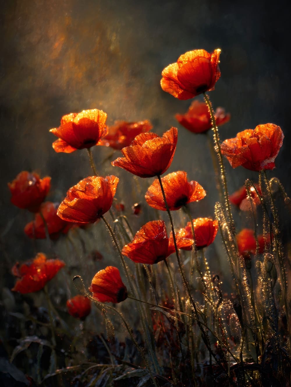 Tableau Coquelicot Baroque