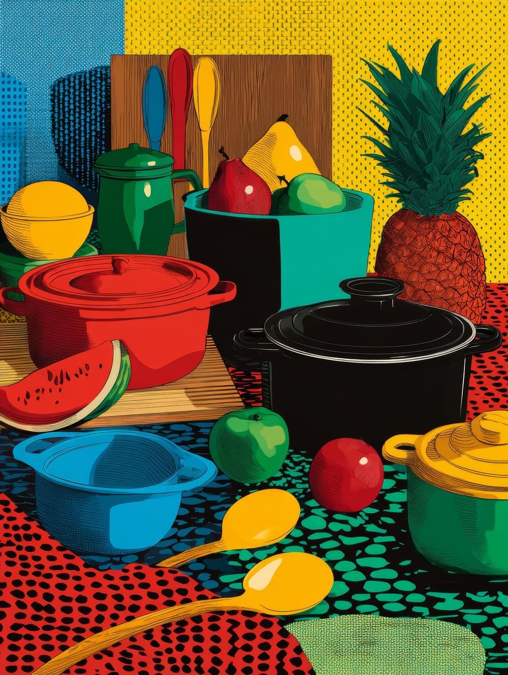 Tableau Cuisine Pop Art