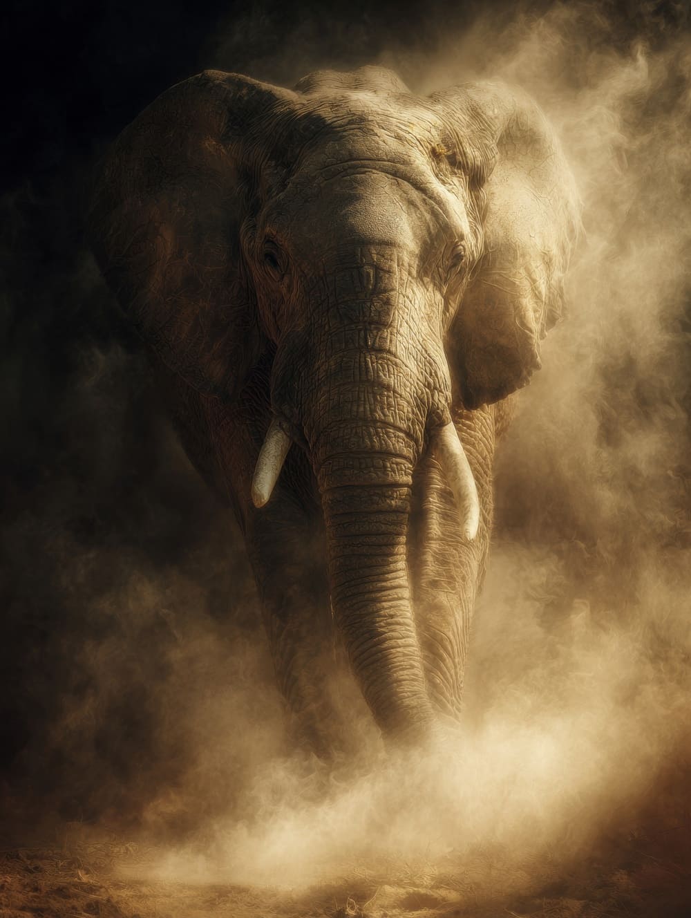 Tableau Éléphant Baroque