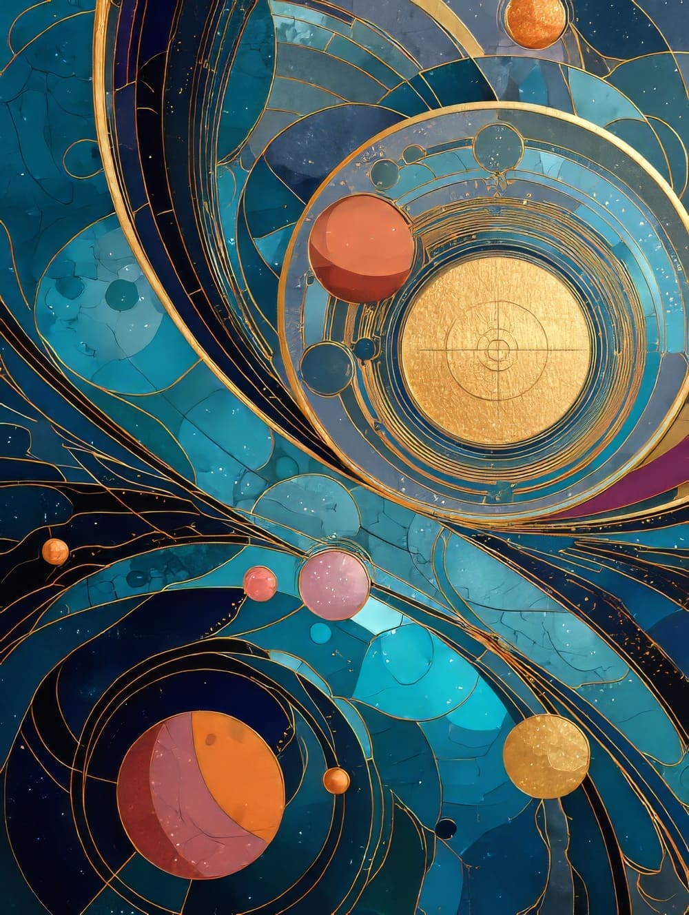 Tableau Espace & Galaxie Art Déco