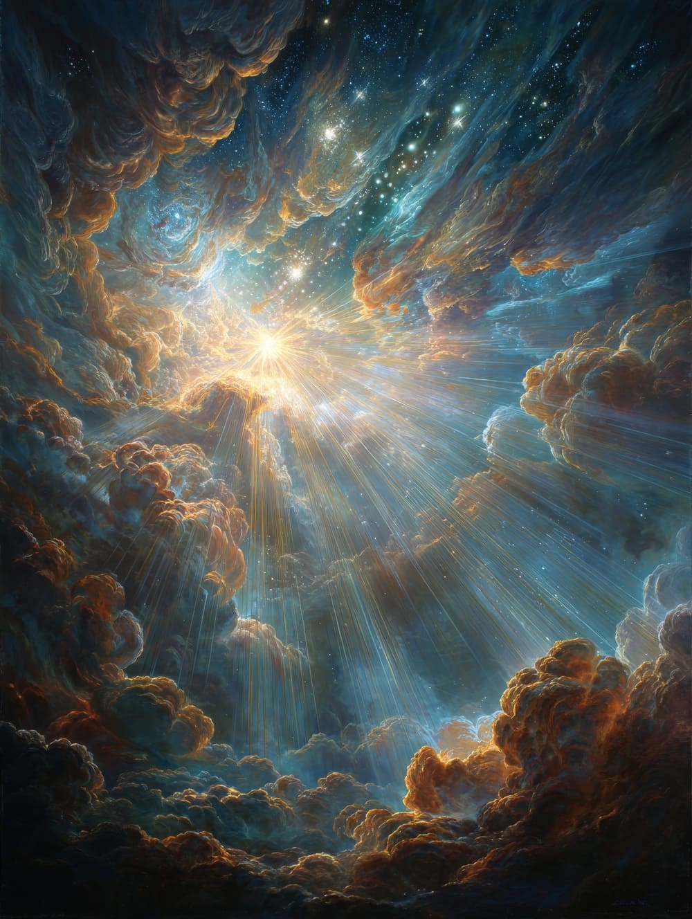 Tableau Espace & Galaxie Baroque