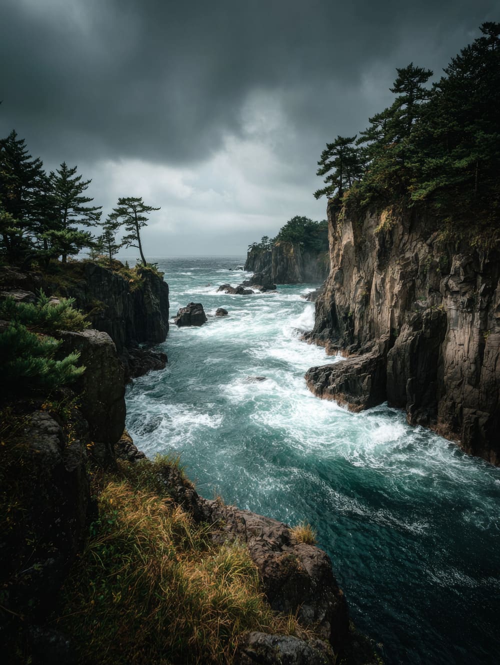 Tableau Falaises Et Côtes Japonaises