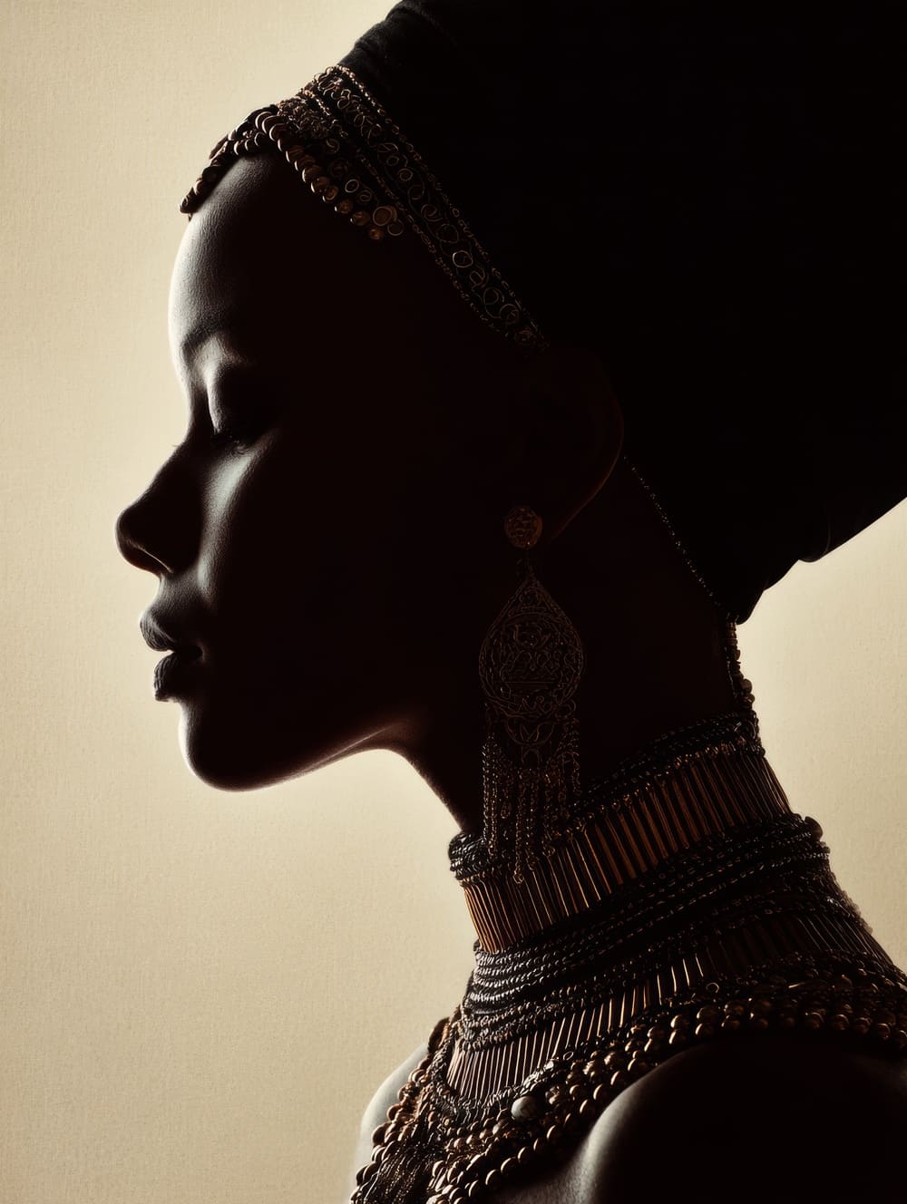 Tableau Femme Africaine De Profil