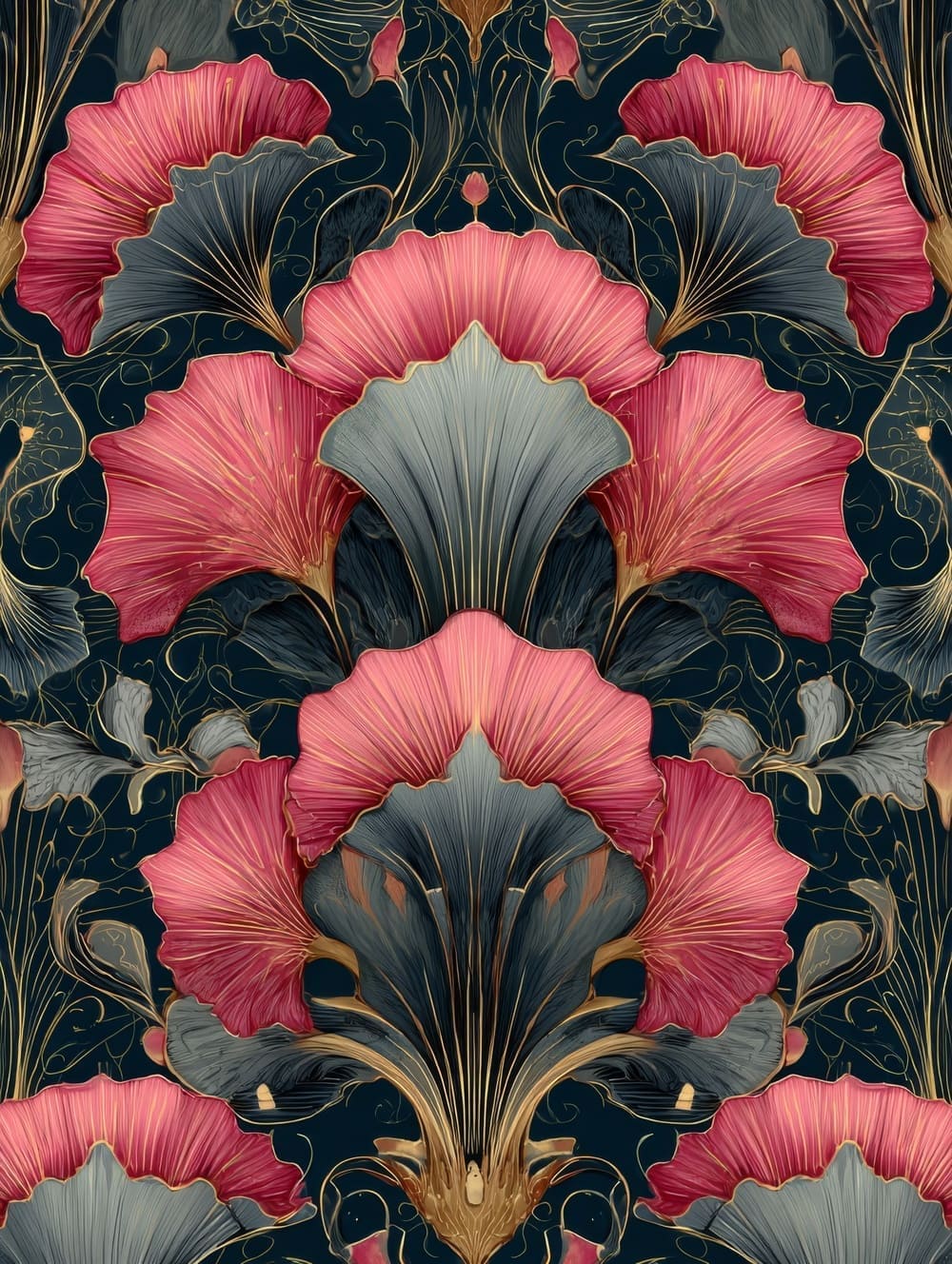 Tableau Fleurs Art Déco