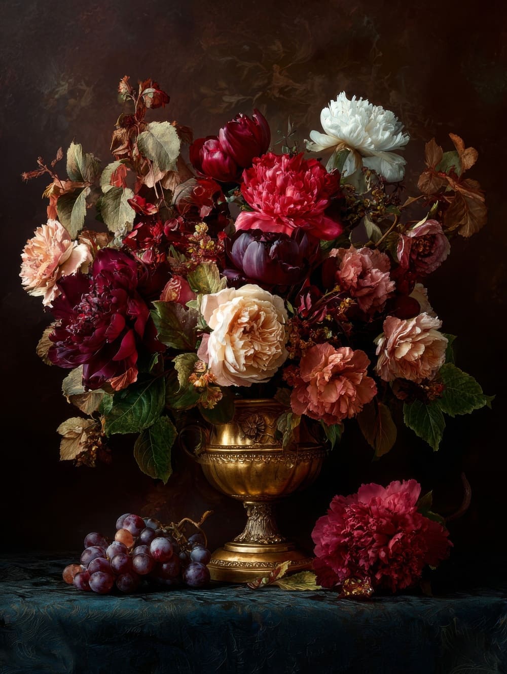Tableau Fleurs Baroque