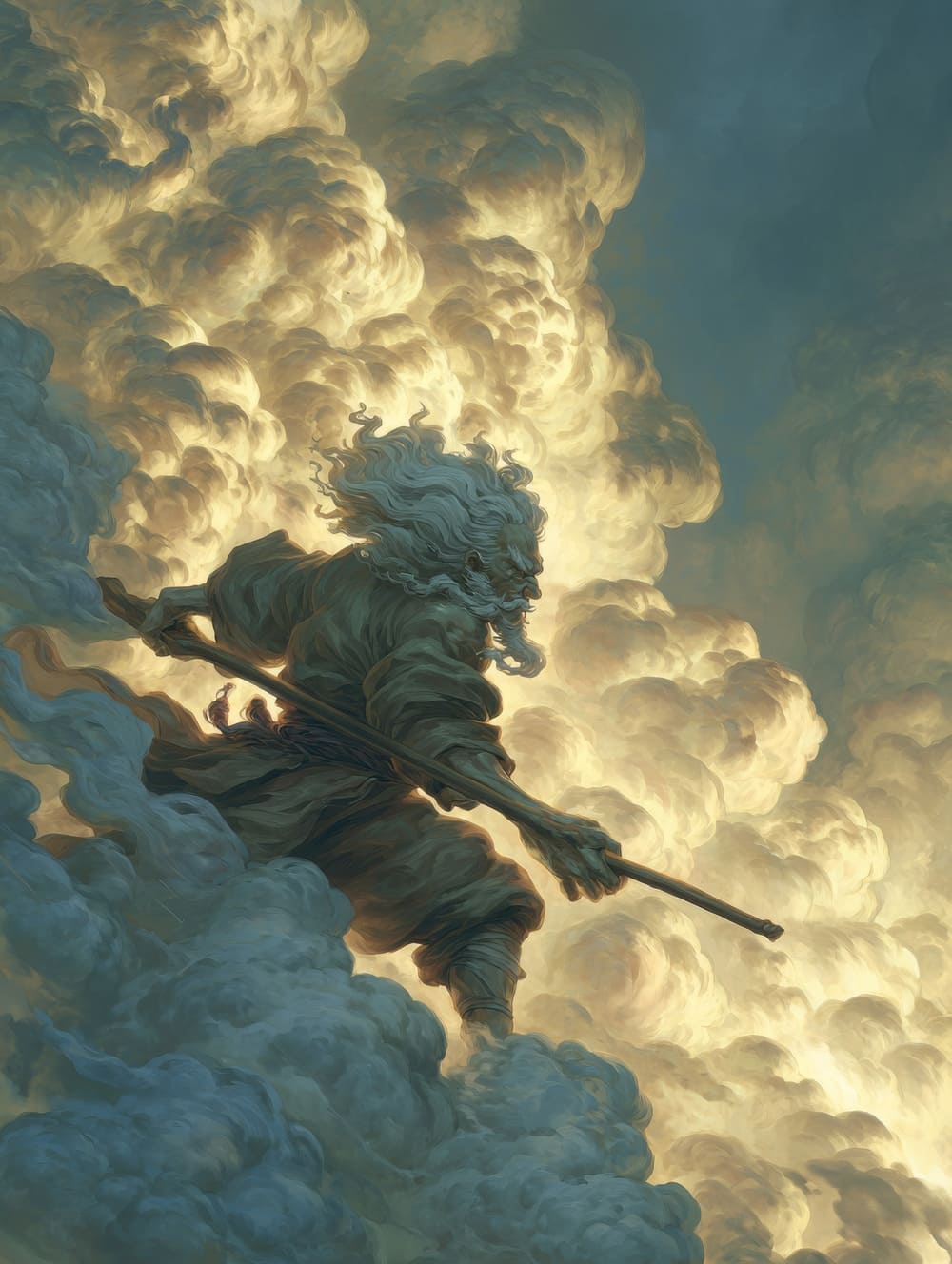 Tableau Fujin - Dieu du Vent Japonais