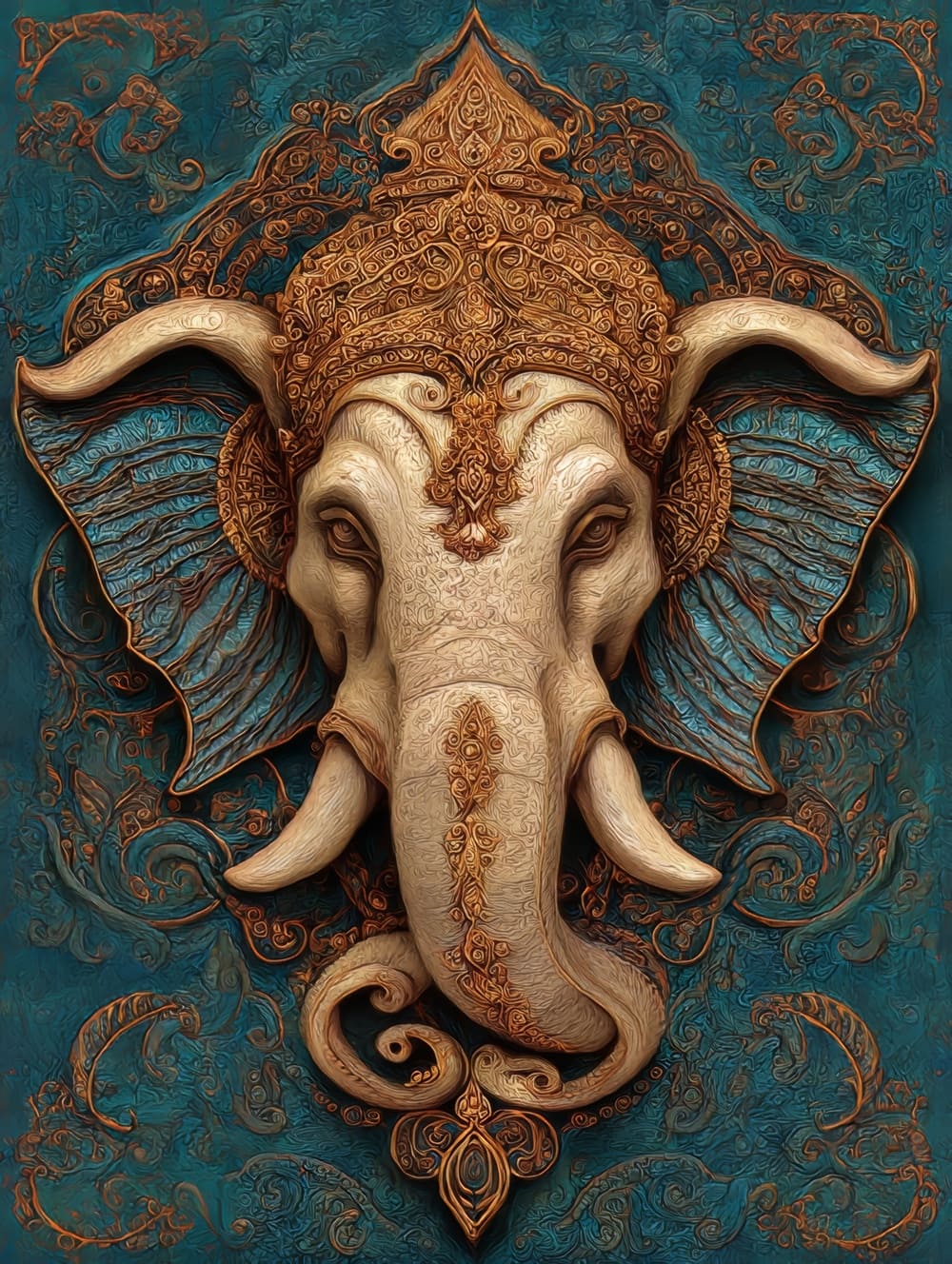 Tableau Ganesh Sacré (Protection & Puissance)