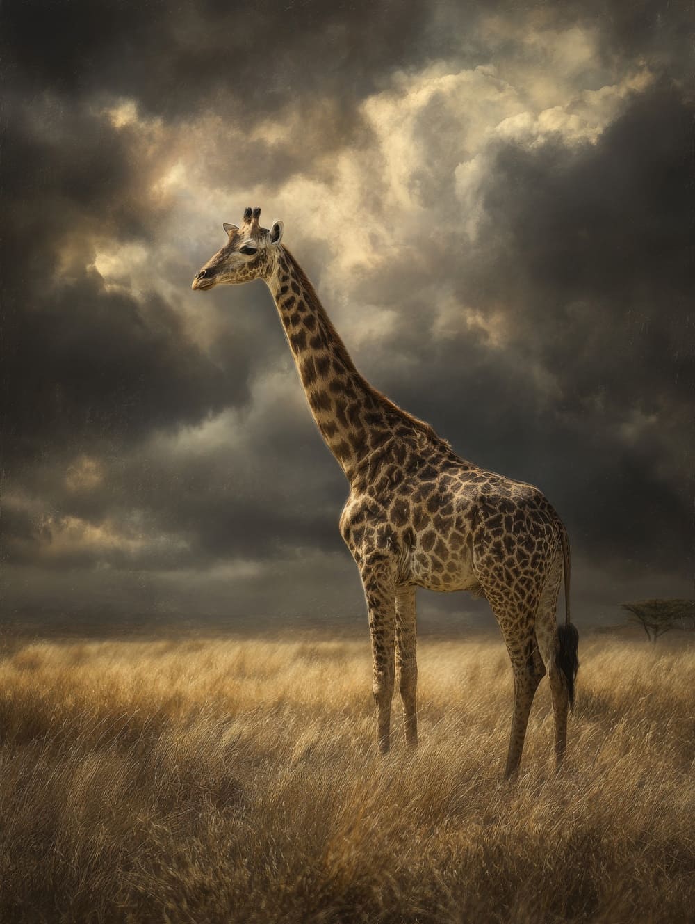 Tableau Girafe Baroque