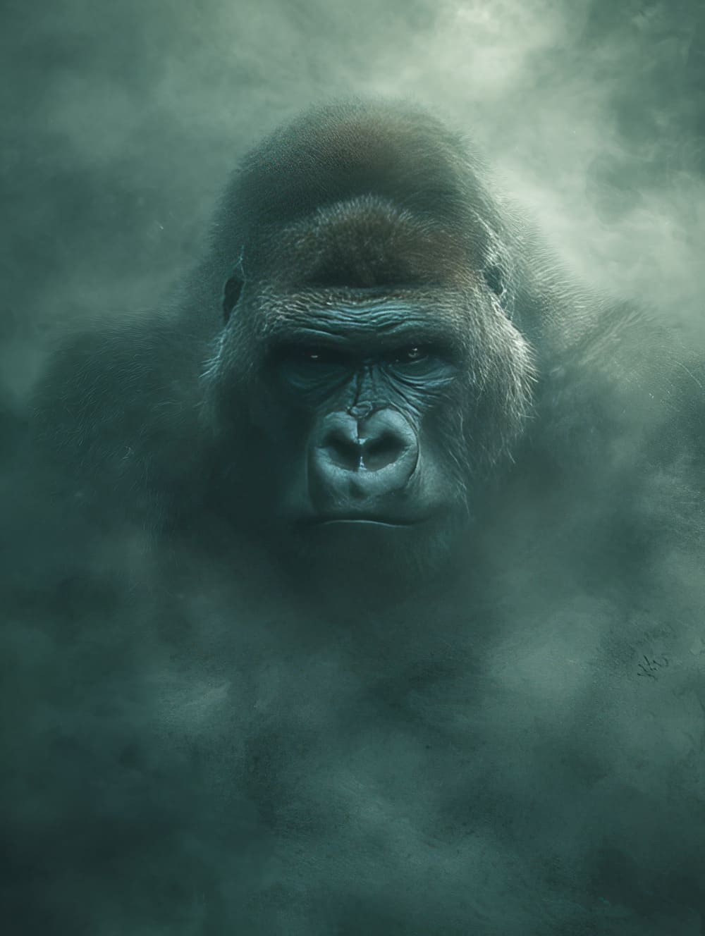 Tableau Gorille Dans La Brume (Mystère)