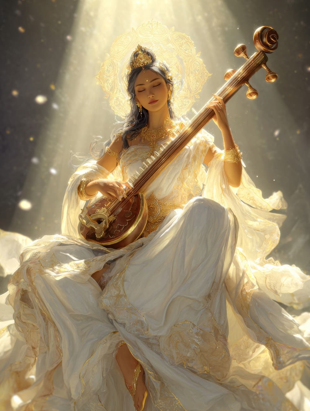 Tableau Indien Saraswati