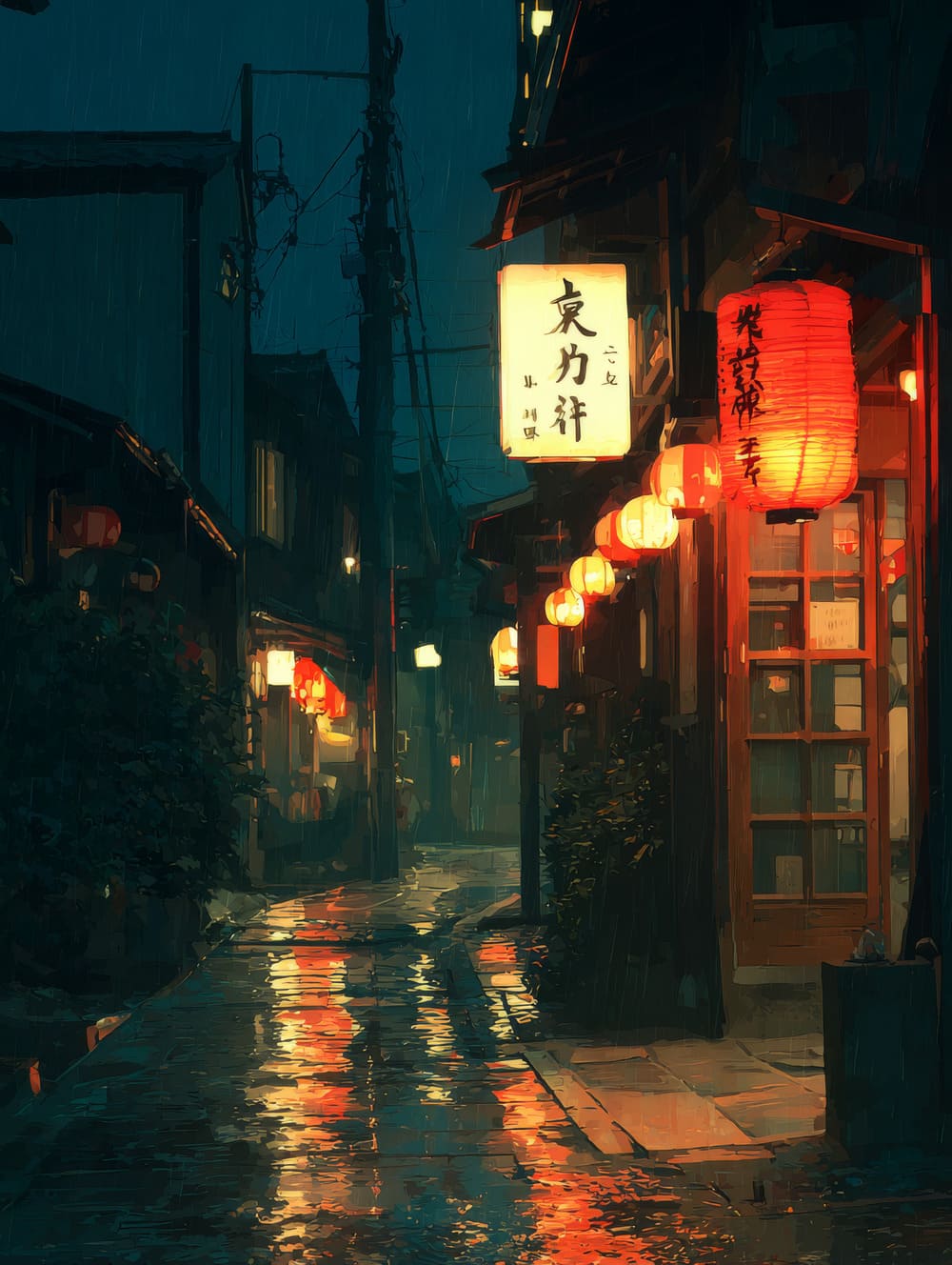 Tableau Japon Nocturne