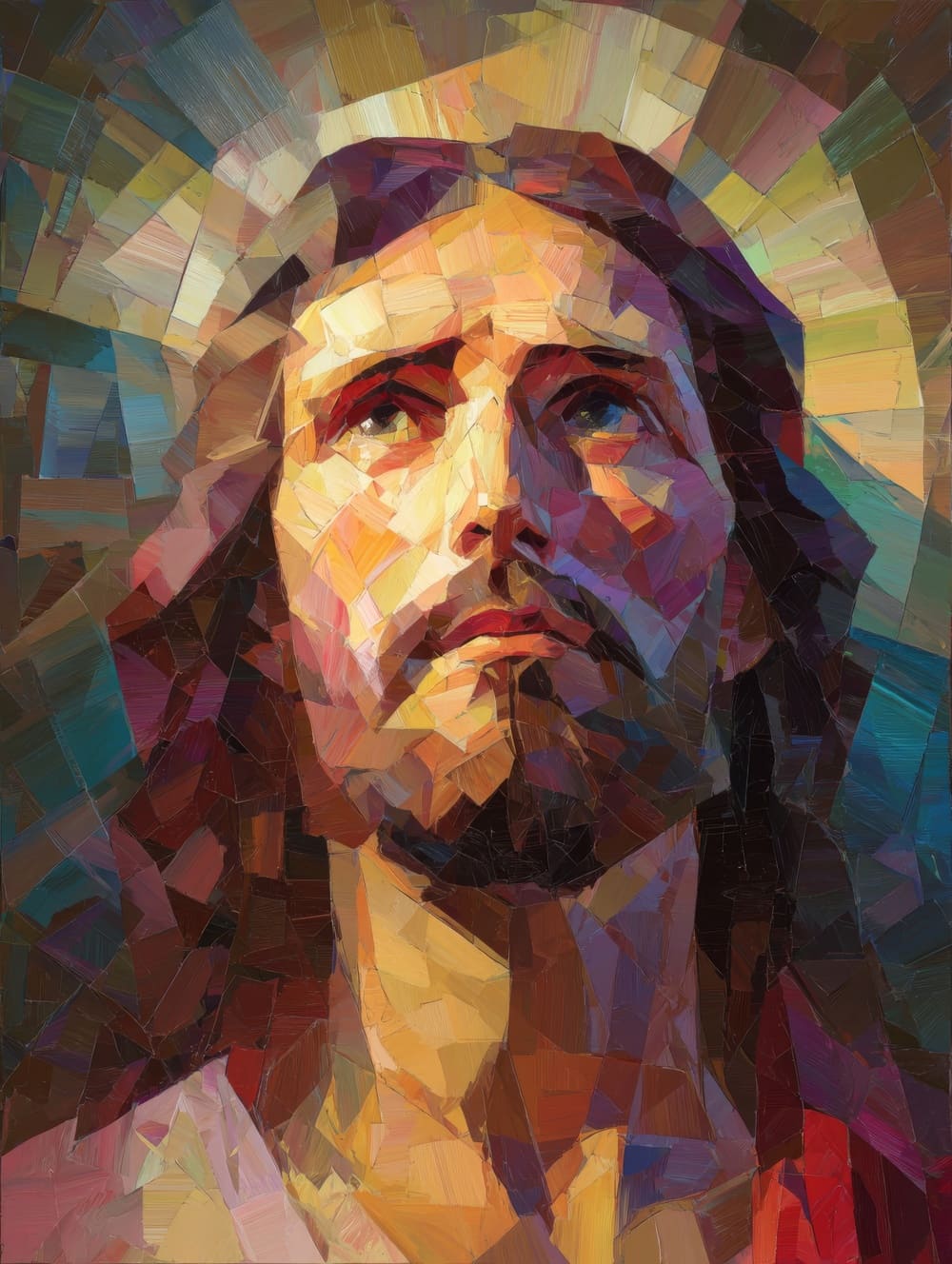 Tableau Jésus Christ Cubisme