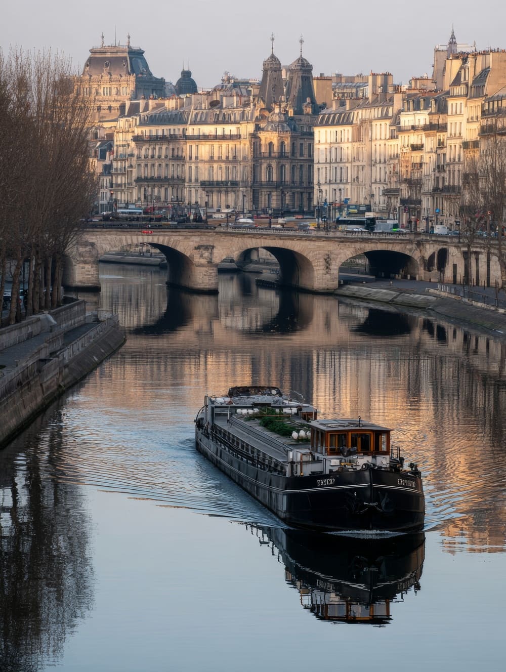 Tableau La Seine Avec Péniche