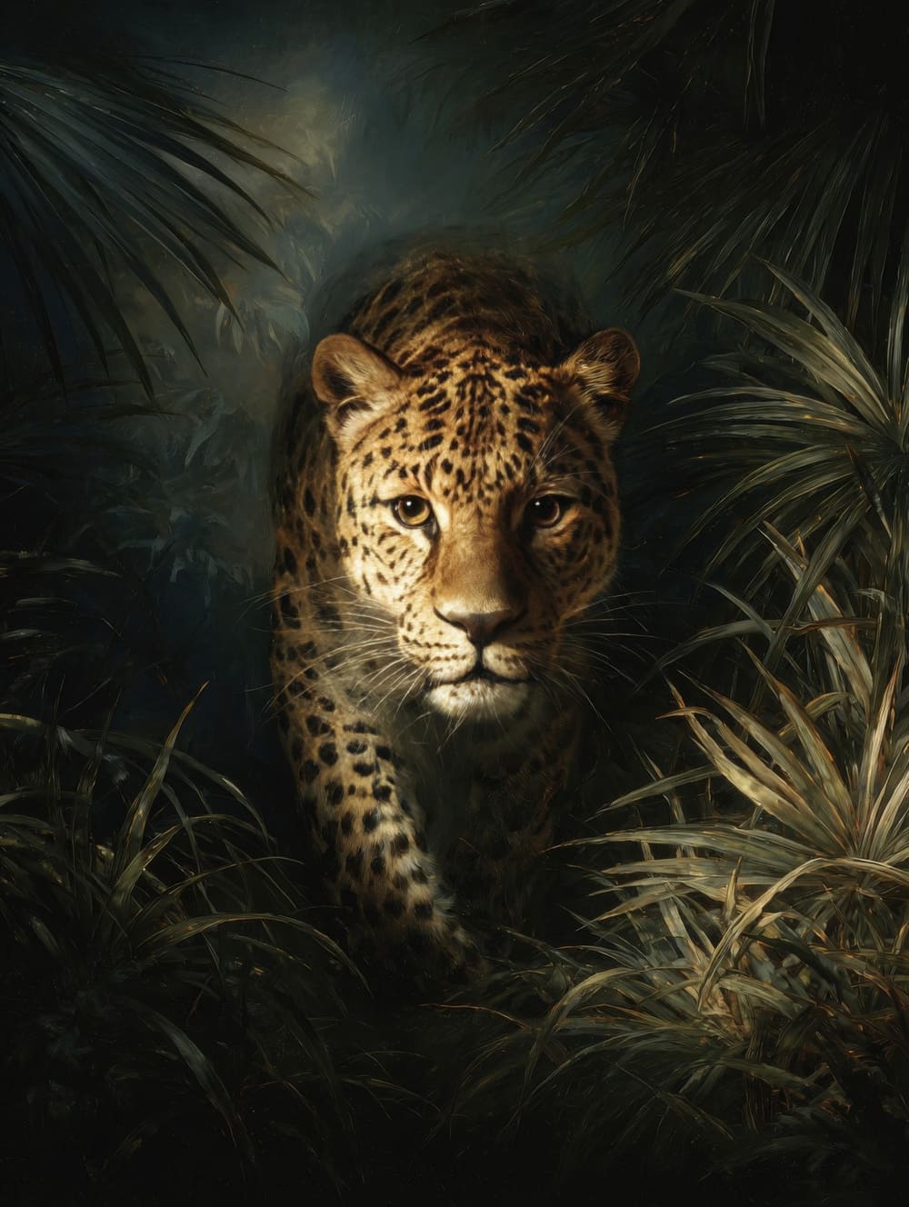 Tableau Léopard Baroque